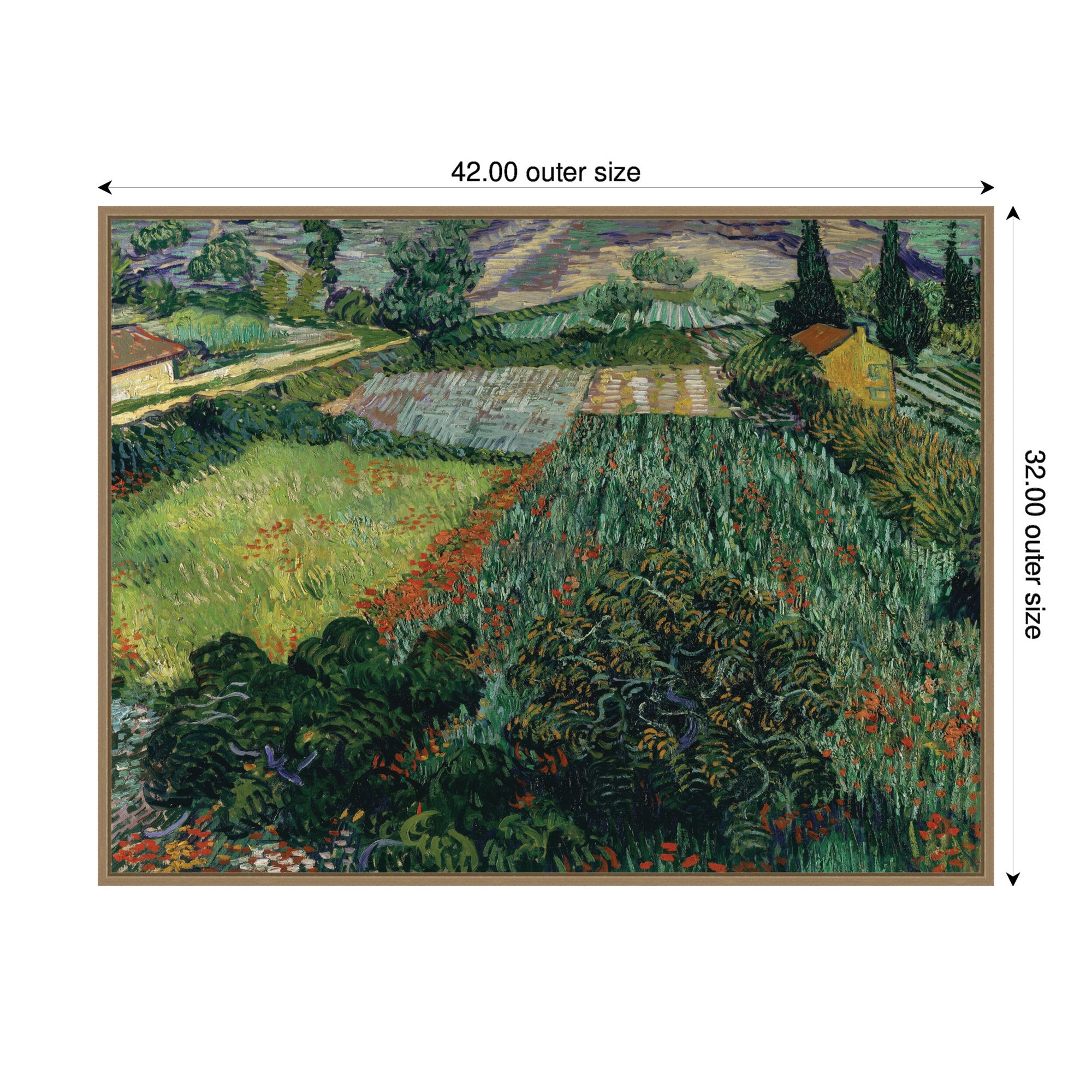 Framed Canvas 42x32 Sylvie Dark Gold 2