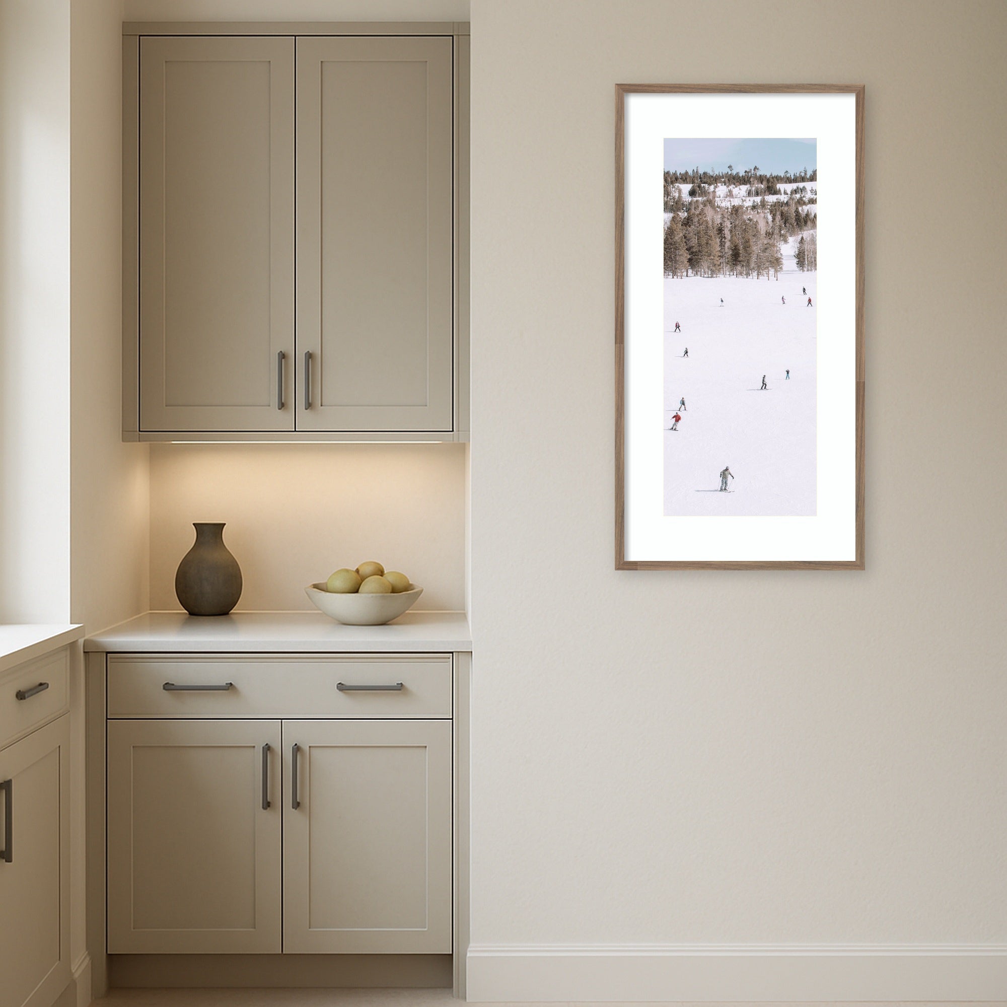 Framed Art Svelte Walnut 21x41 6