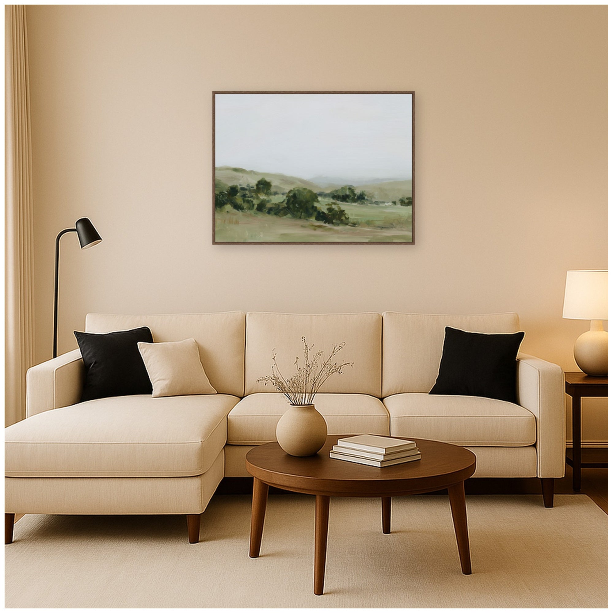 Framed Canvas 42x32 Sylvie Walnut 6