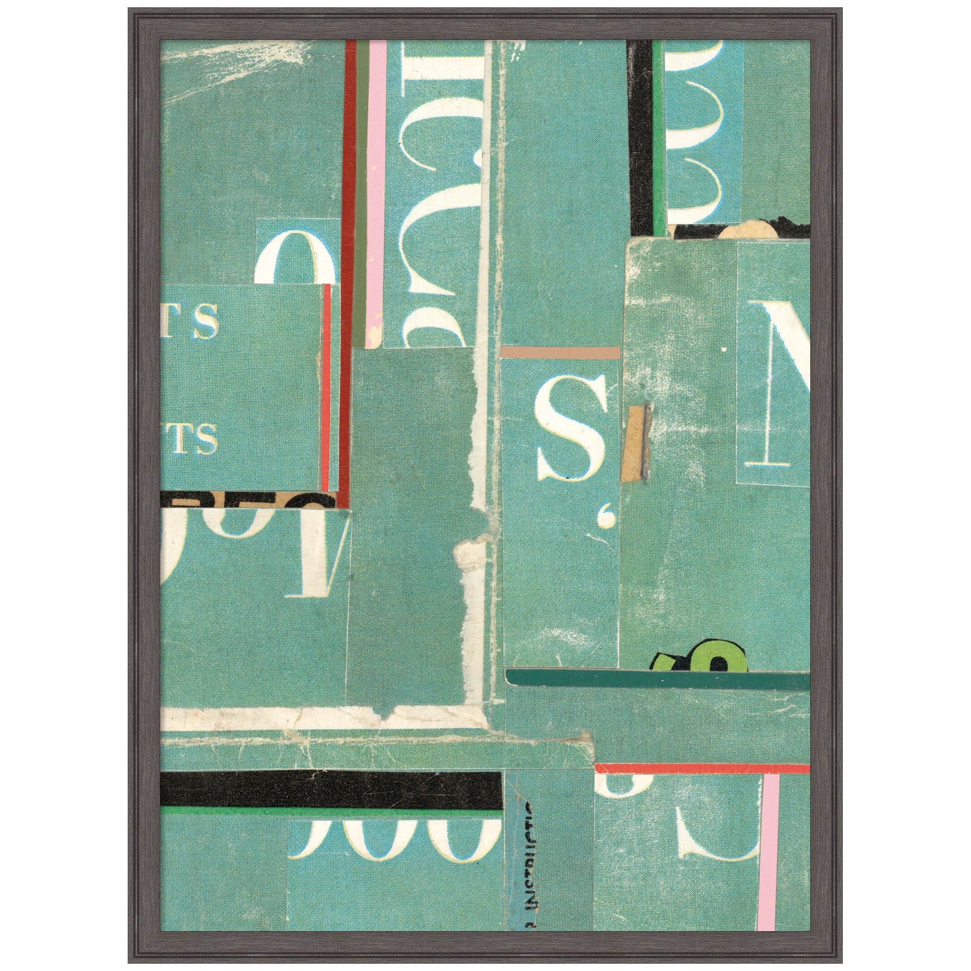 Typography Green by Felicia Dadak Framed Mounted Canvas Wall Art Print