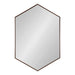 Hexagon Mirror Walnut Brown 24x36 2