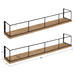 Floating Shelf 2pk 24" Rustic Brown Black 5