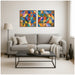 Art Set 2 Piece Set 22x22 Sylvie Walnut 6
