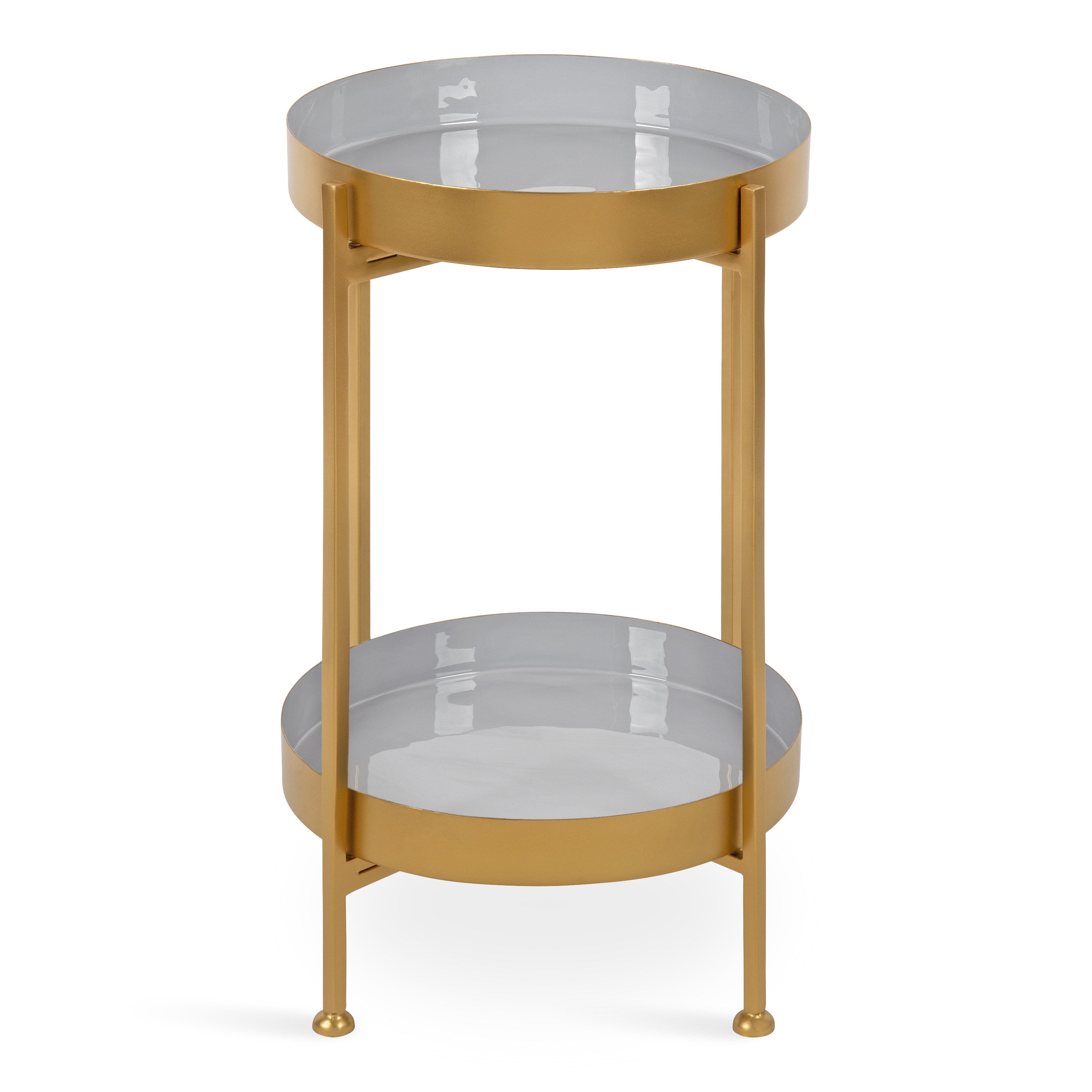 Side Table 15x15x24 Gold Gray 3