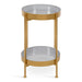 Side Table 15x15x24 Gold Gray 3