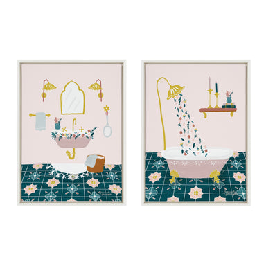 Art Set Sylvie White 2 Piece Set 18x24 2
