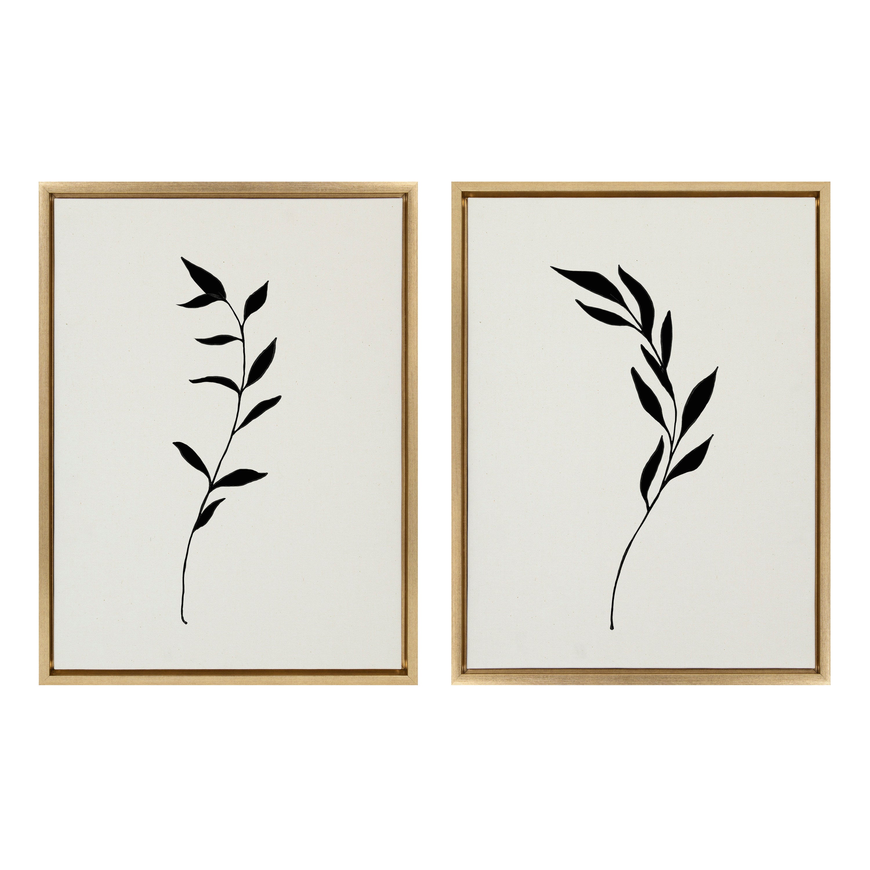 Art Set Sylvie Bright Gold 2 Piece Set 18x24 1
