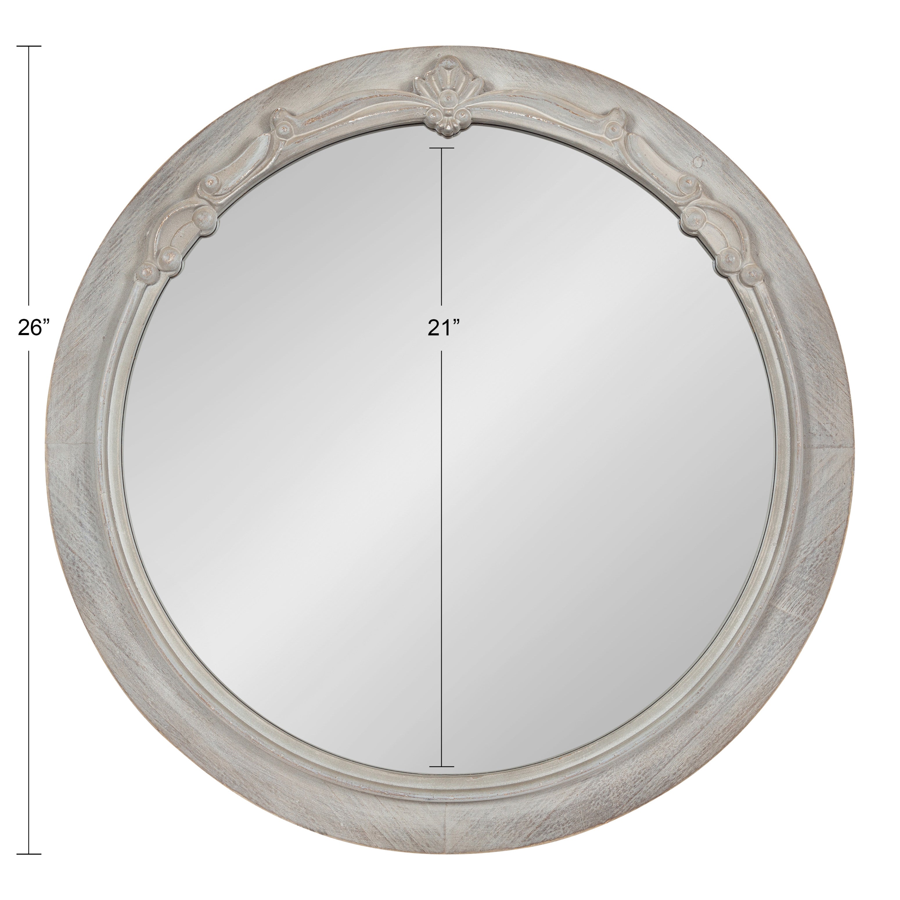 Round Mirror Gray 26" Diameter 5