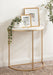 Console Table White Gold 28x14x30 7