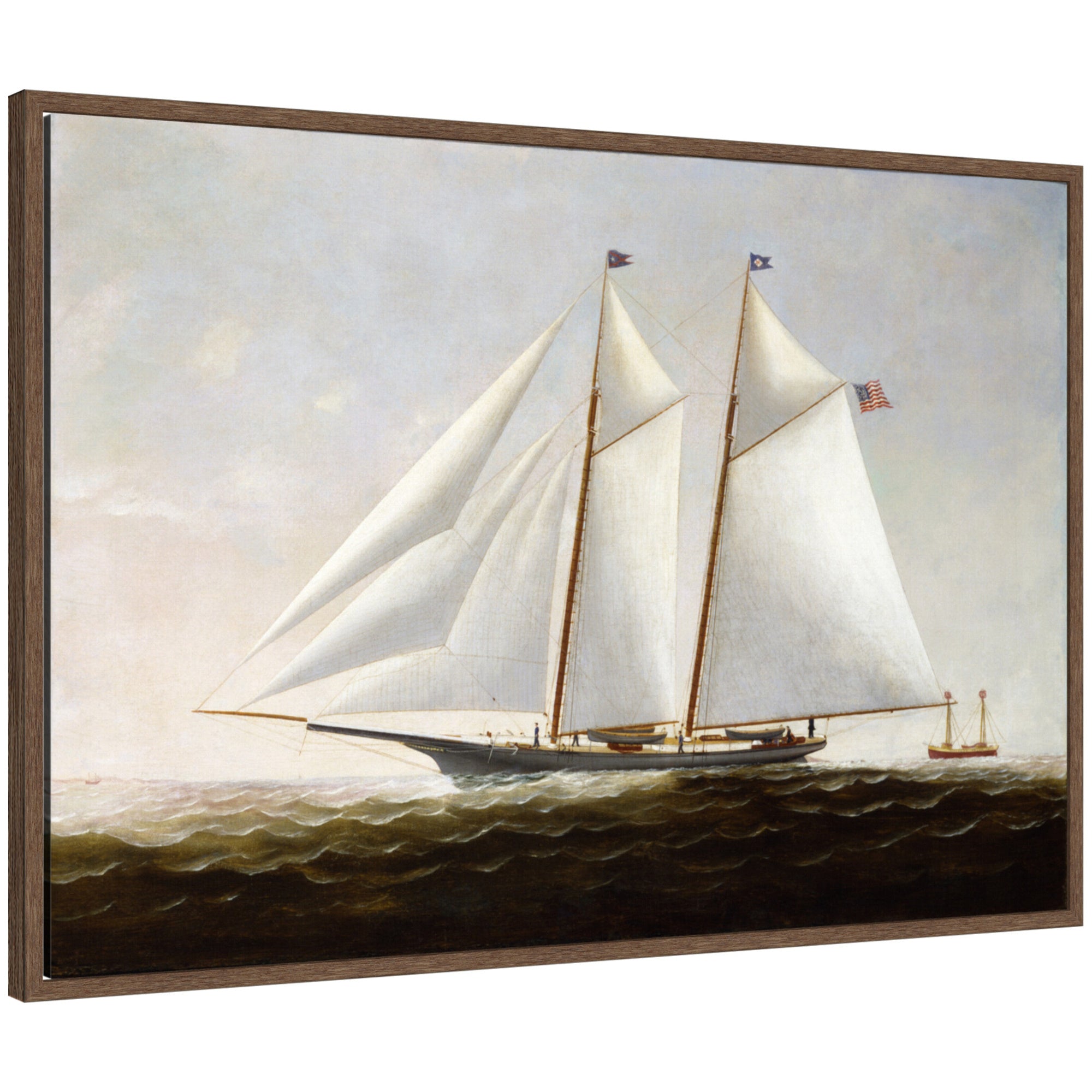 Framed Canvas 33x23 Sylvie Walnut 1