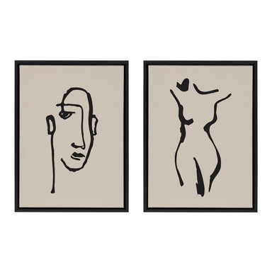 Art Set Sylvie Black 2 Piece Set 18x24 2