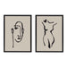 Art Set Sylvie Black 2 Piece Set 18x24 2