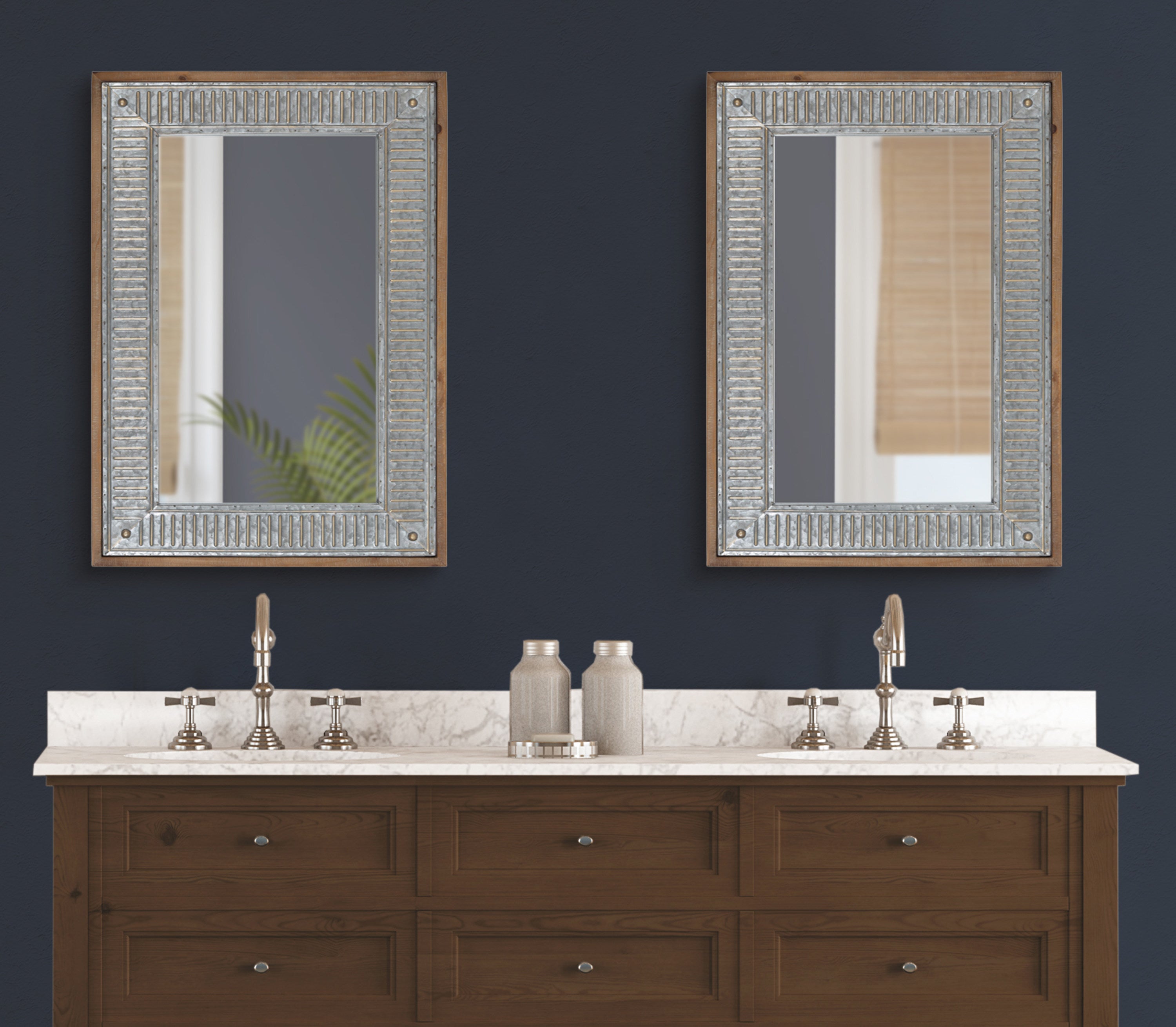 Rectangle Mirror 20x30 Rustic Brown 6