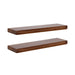 Floating Shelf Walnut Brown 2 Piece 24 inch 1