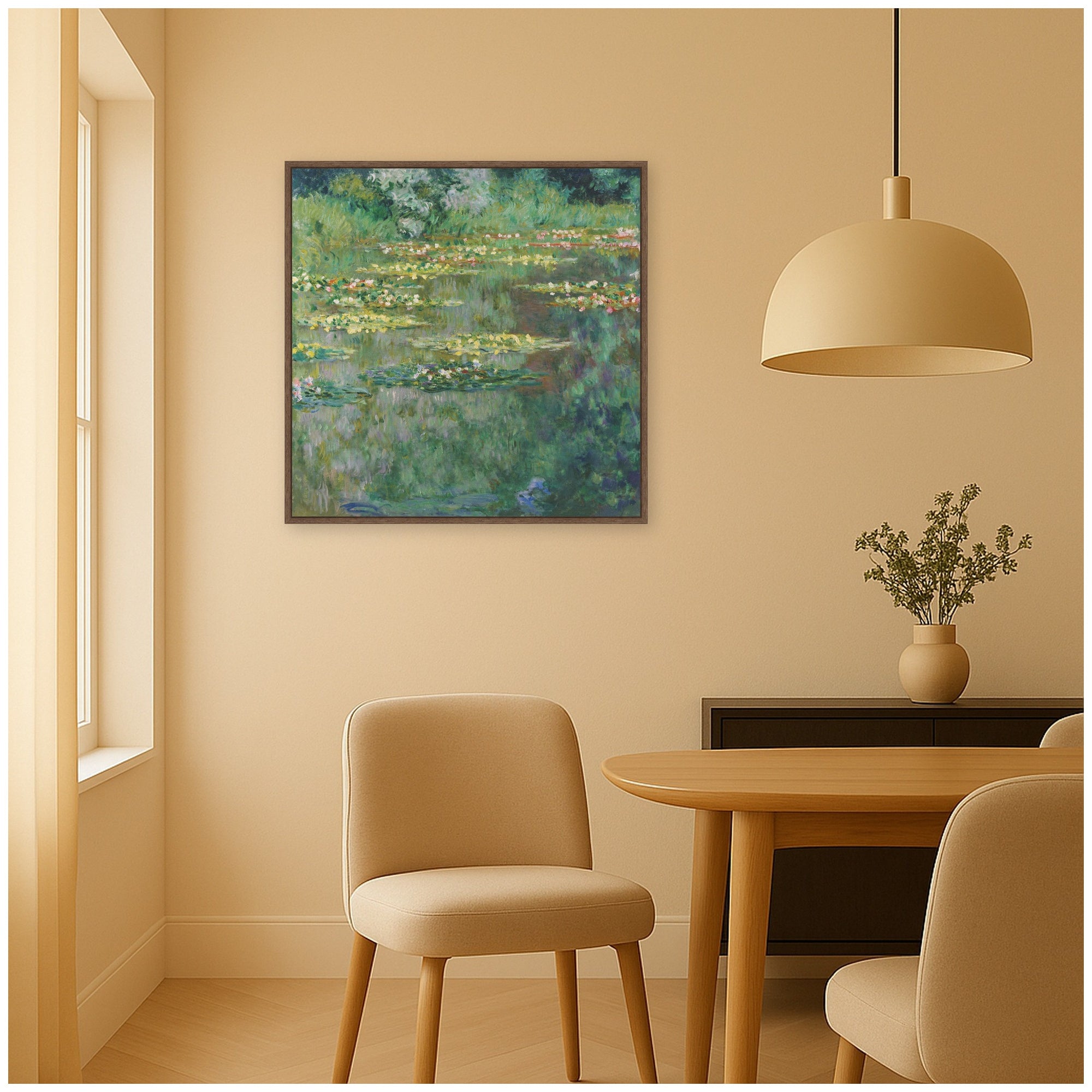 Framed Canvas 30x30 Sylvie Walnut 6