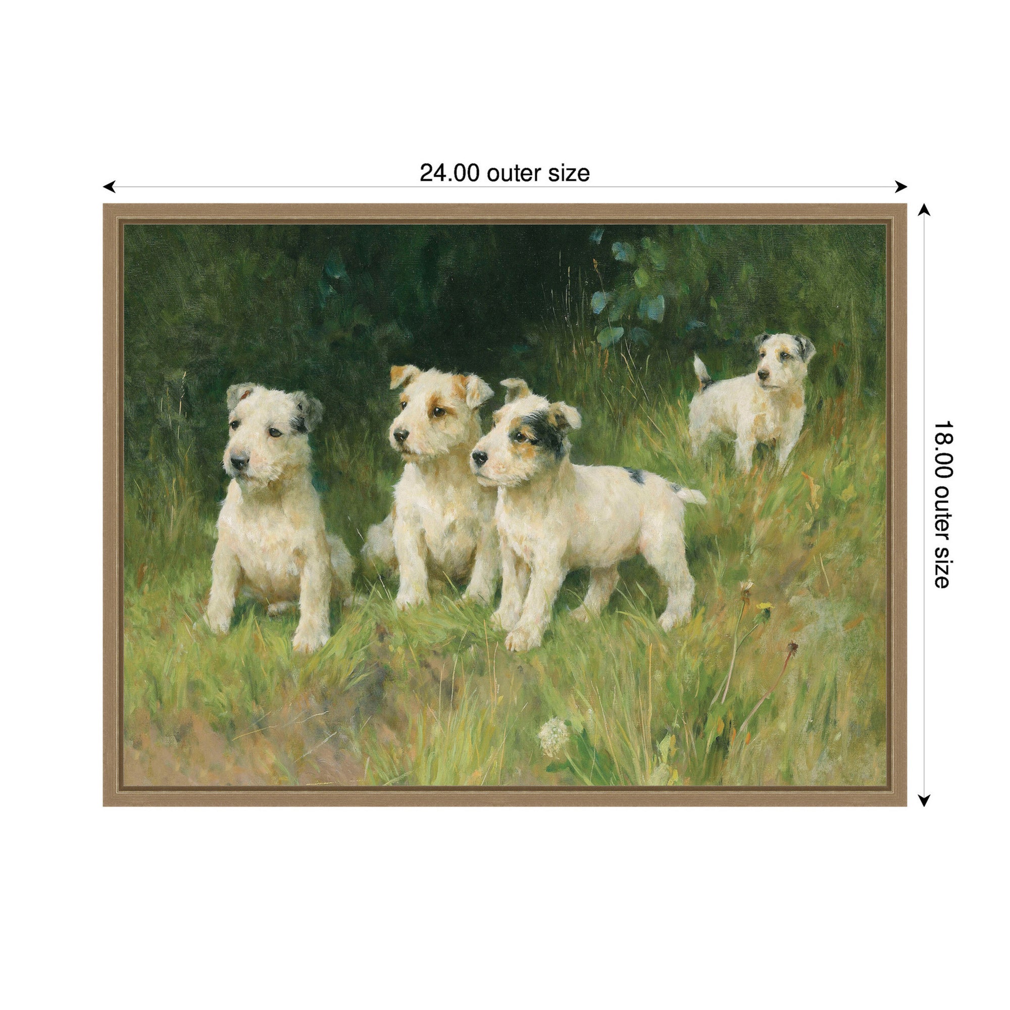 Framed Canvas 24x18 Sylvie Dark Gold 2