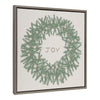 Sylvie Joy Wreath Green Framed Canvas by Hannah Beisang