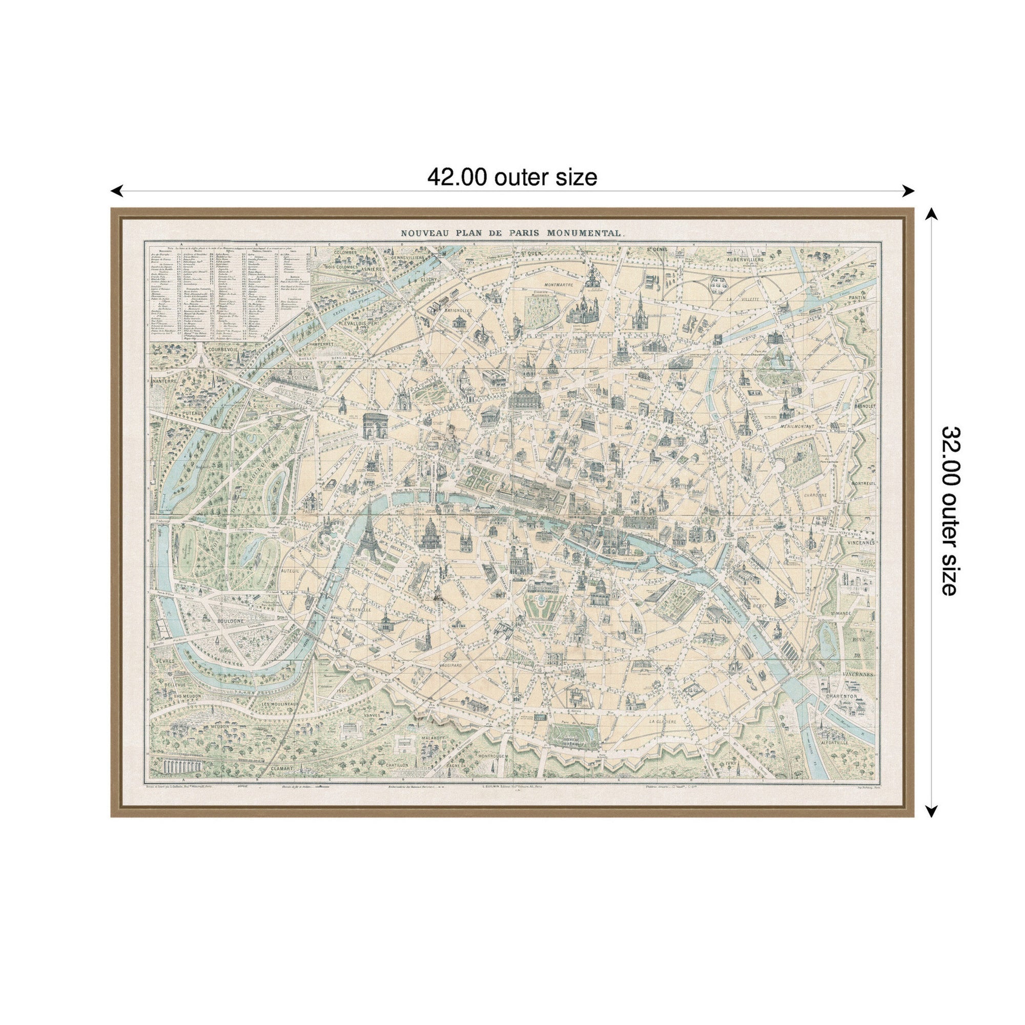 Framed Canvas Sylvie Dark Gold 42x32 2
