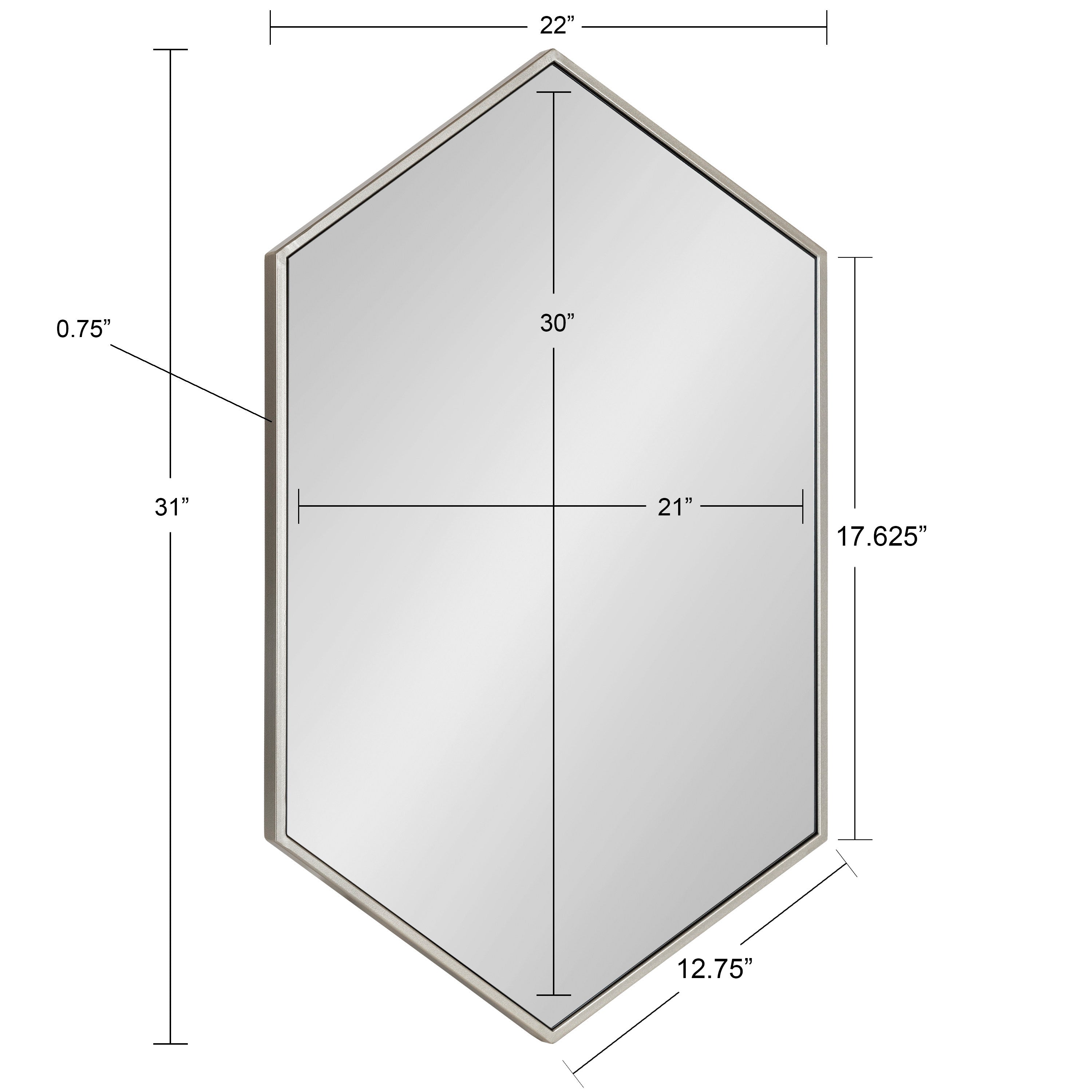 McNeer Hexagon Metal Wall Mirror