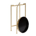 Tea Table Gold Black 14x14x26 4