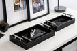 Tray Set Black Silver 2 Piece 7