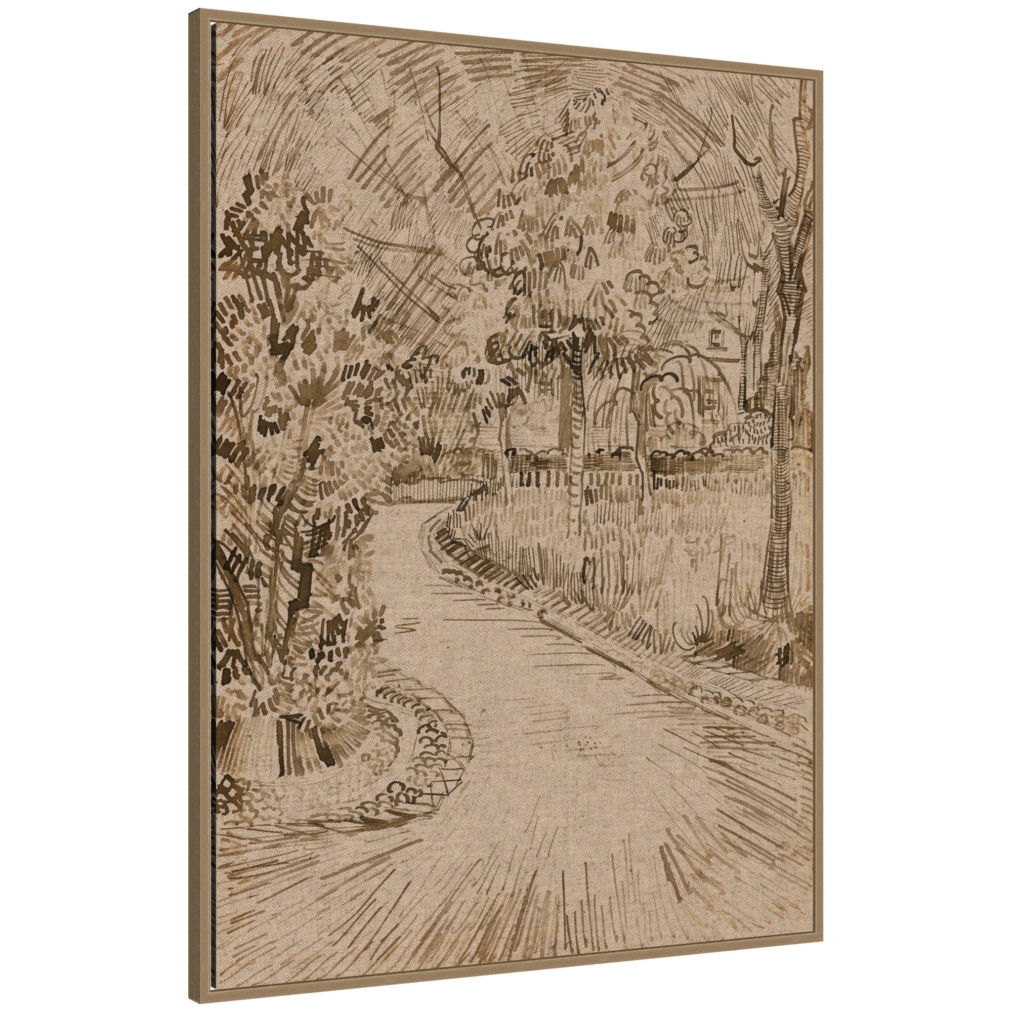 Framed Canvas 32x42 Sylvie Dark Gold 1