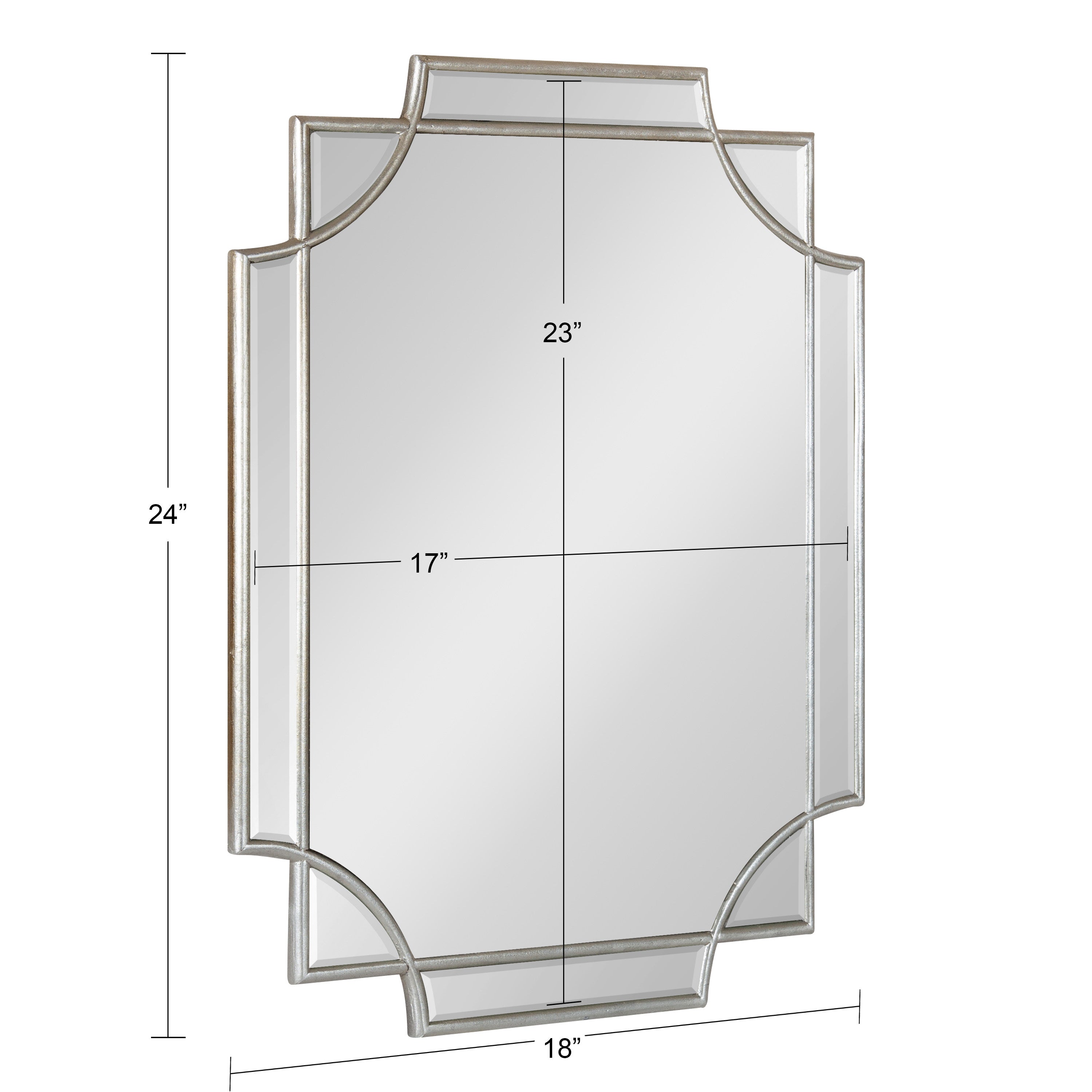 Scallop Mirror 18x24 Silver 5