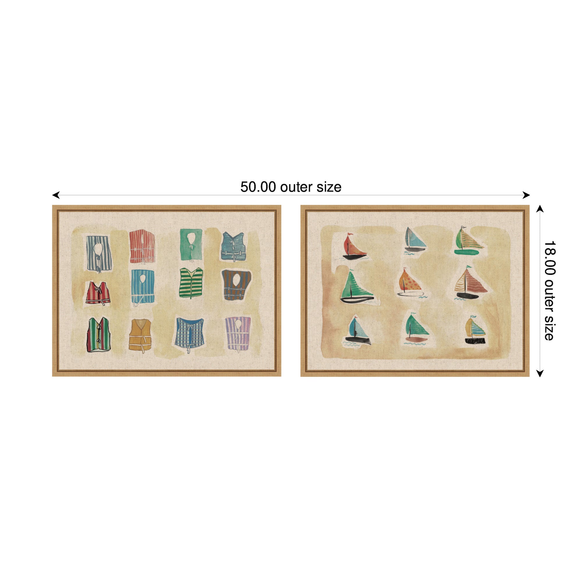 Art Set Sylvie Natural 2 Piece Set 18x24 2