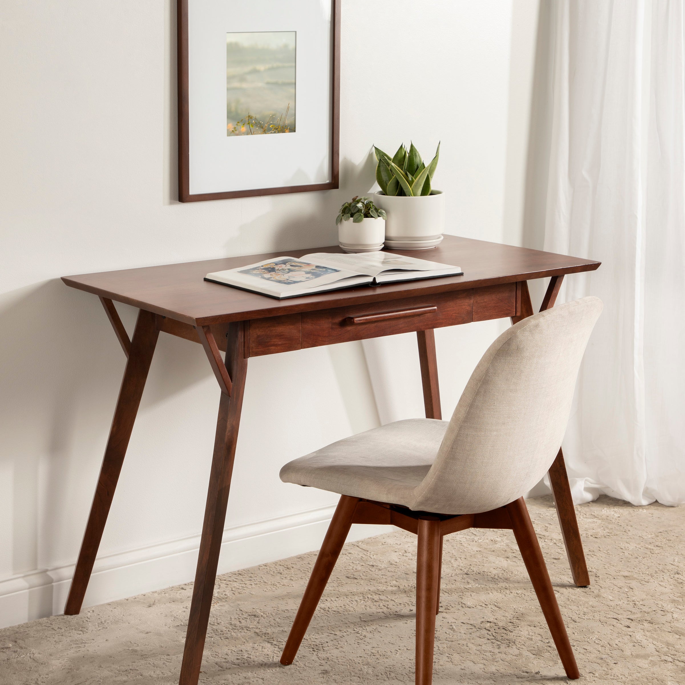 Writing Desk 42x22x30 Brown 7