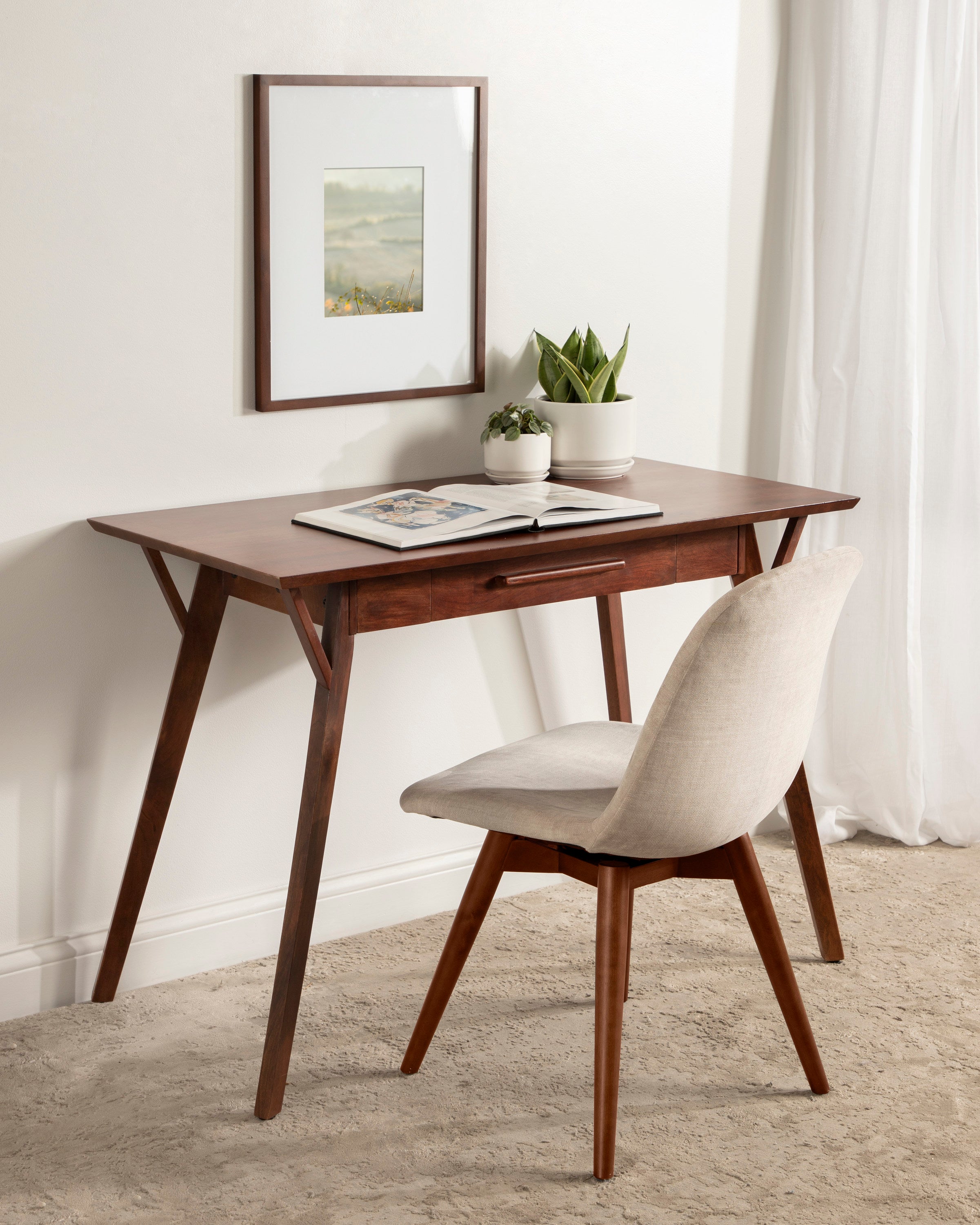 Writing Desk 42x22x30 Brown 7