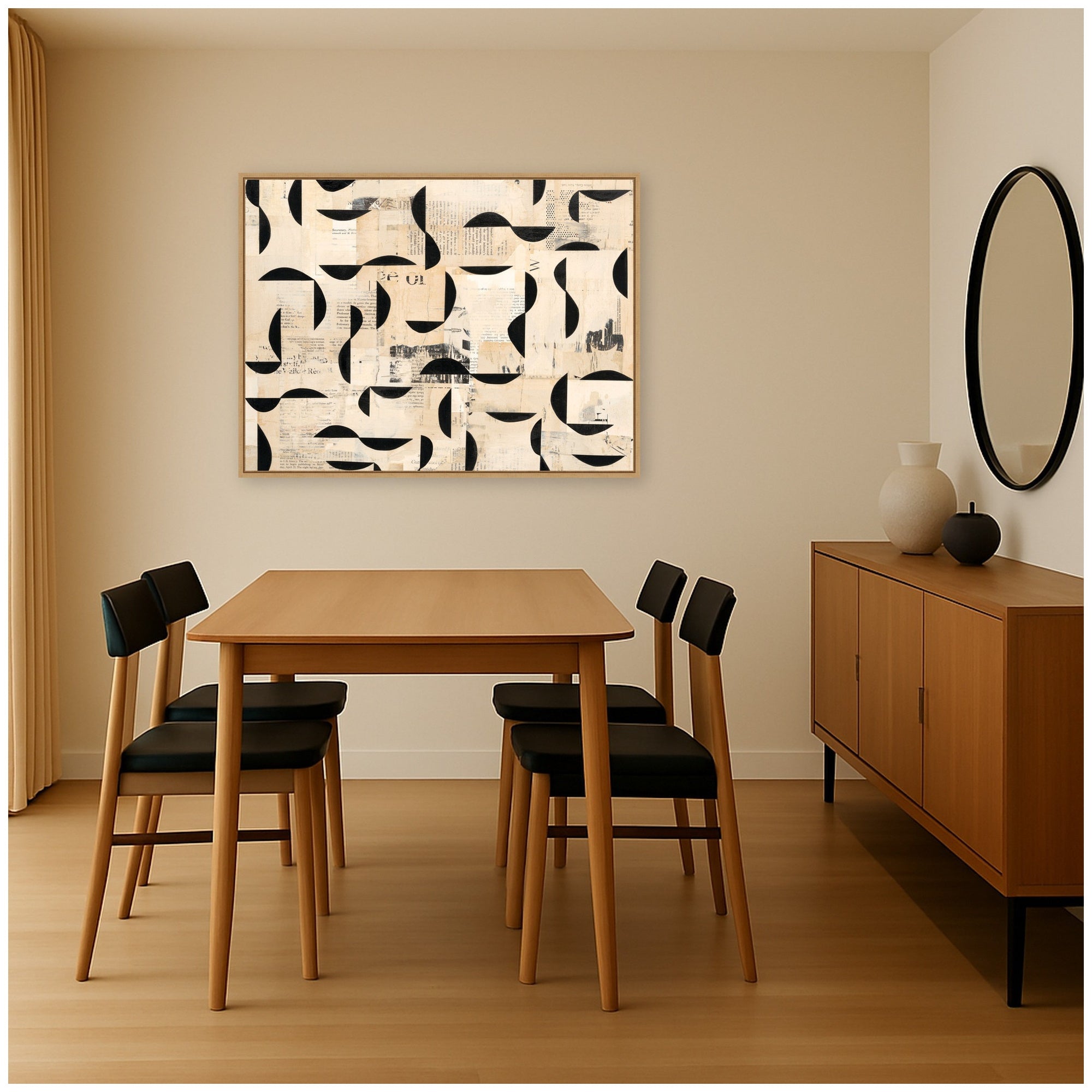 Half Moon Bay  by Felicia Dadak Framed Canvas Wall Art Print