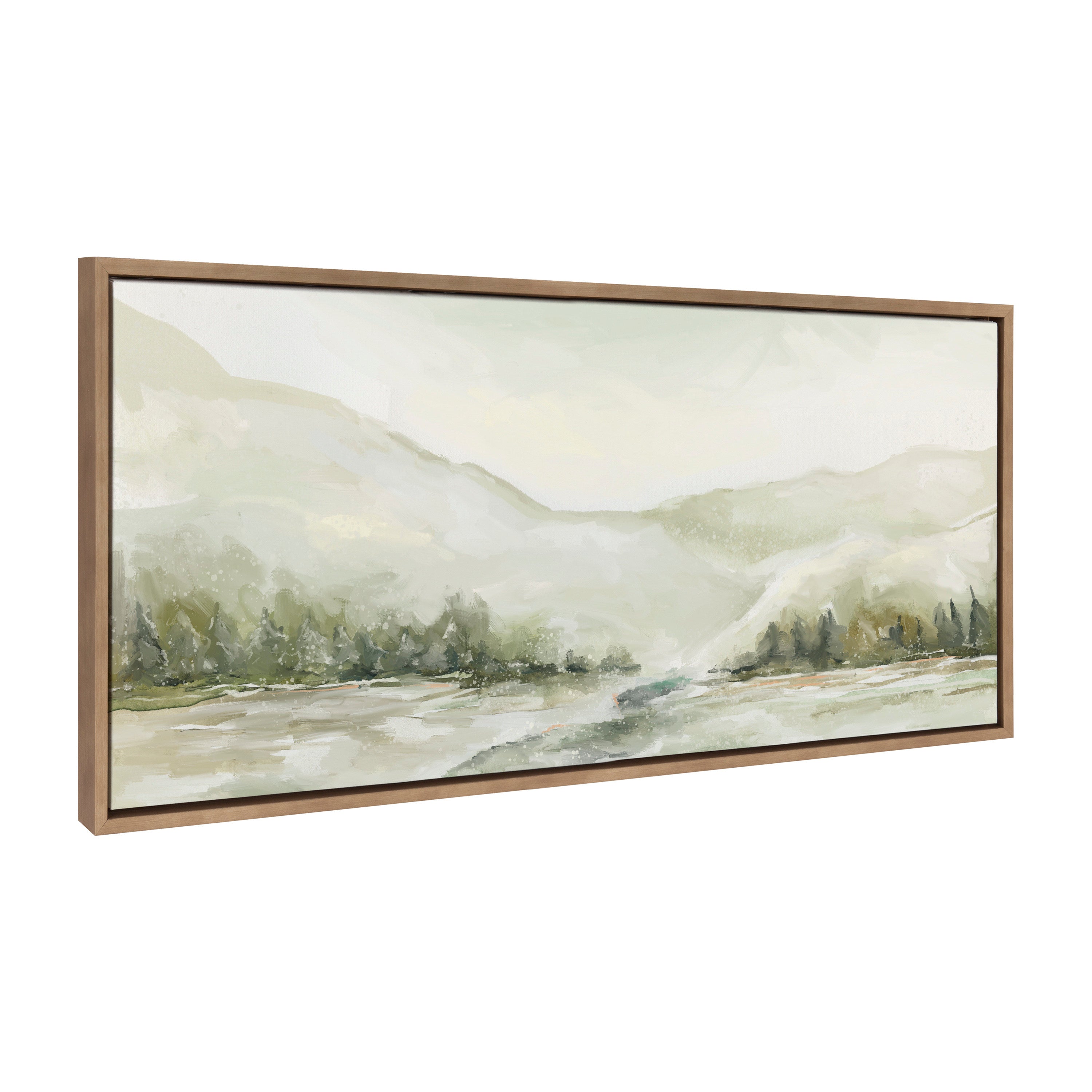 Framed Canvas 18x40 Sylvie Dark Gold 1