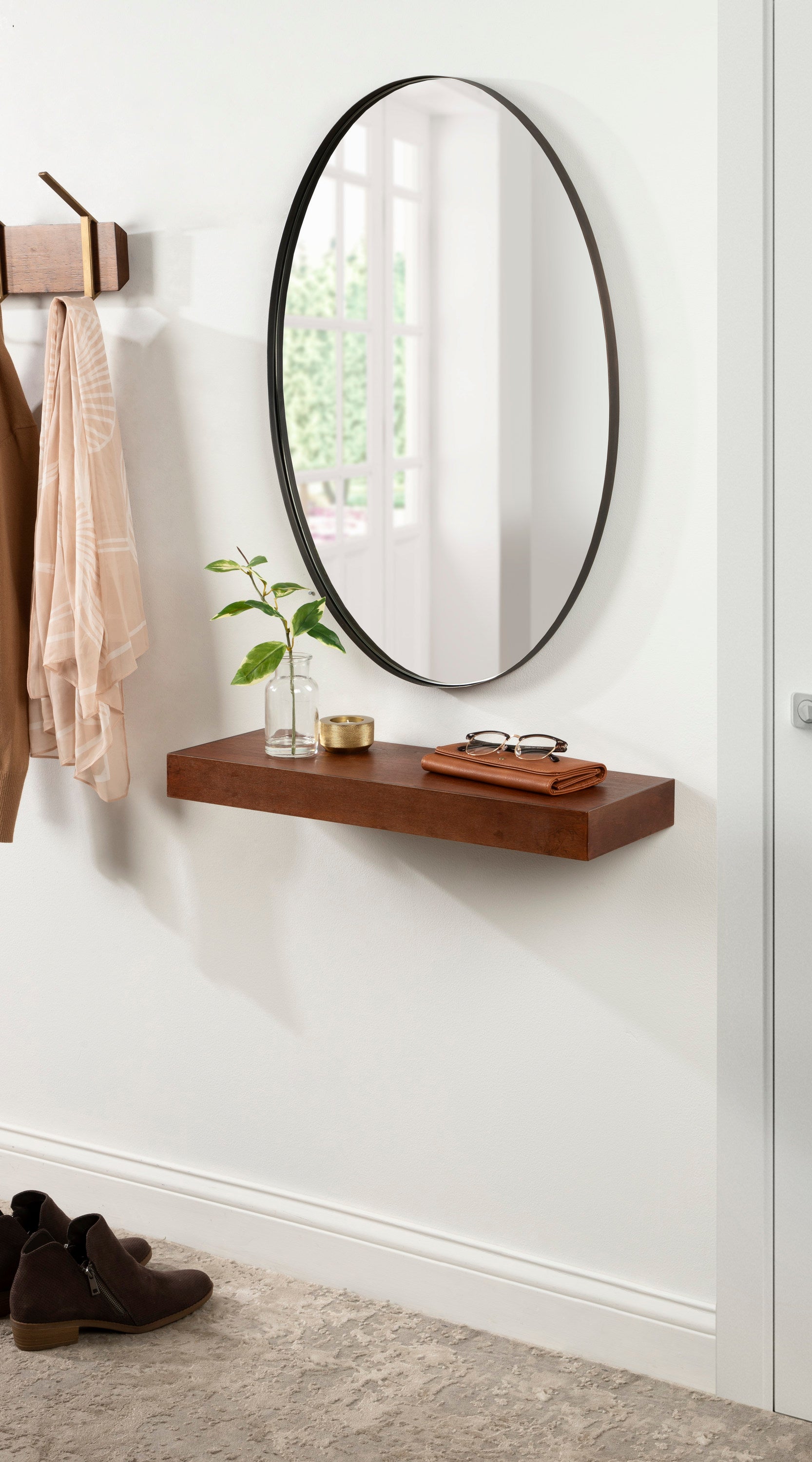 Rollo Oval Framed Wall Mirror
