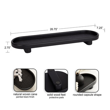 Single Tray Black 27x8 2