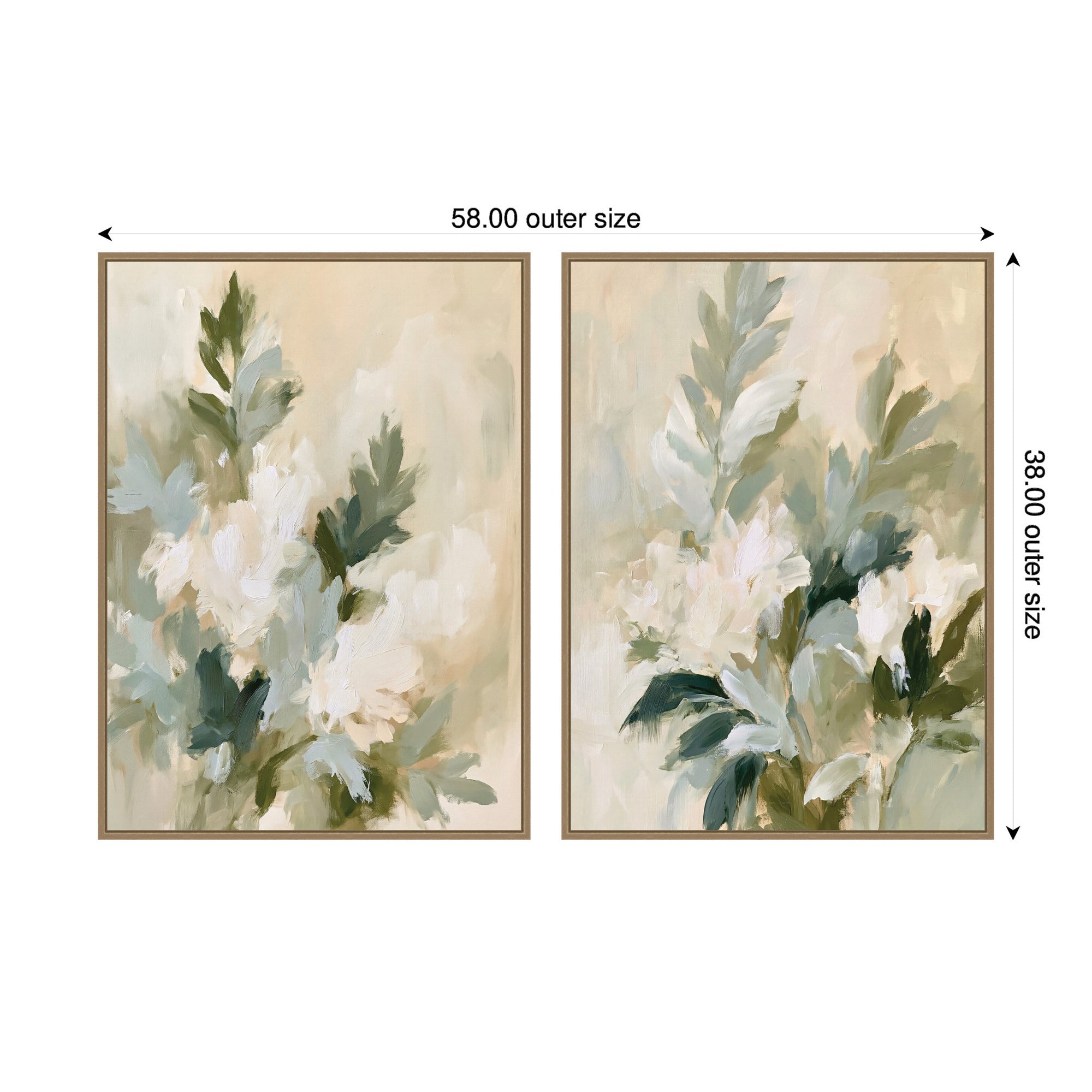 Framed Canvas Sylvie Dark Gold 2 Piece Set 28x38 2
