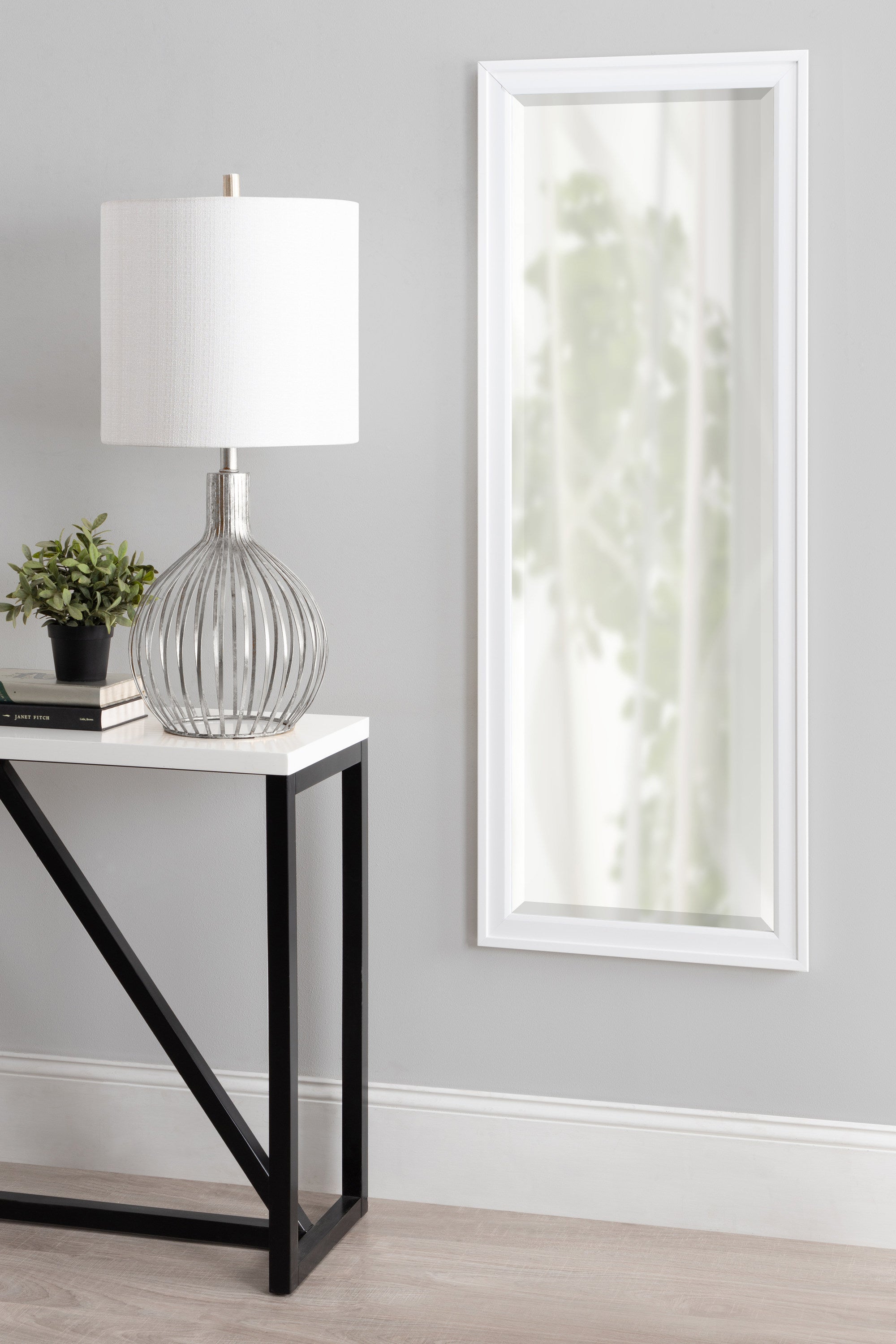 Rectangle Mirror White 19.5x51.5 5