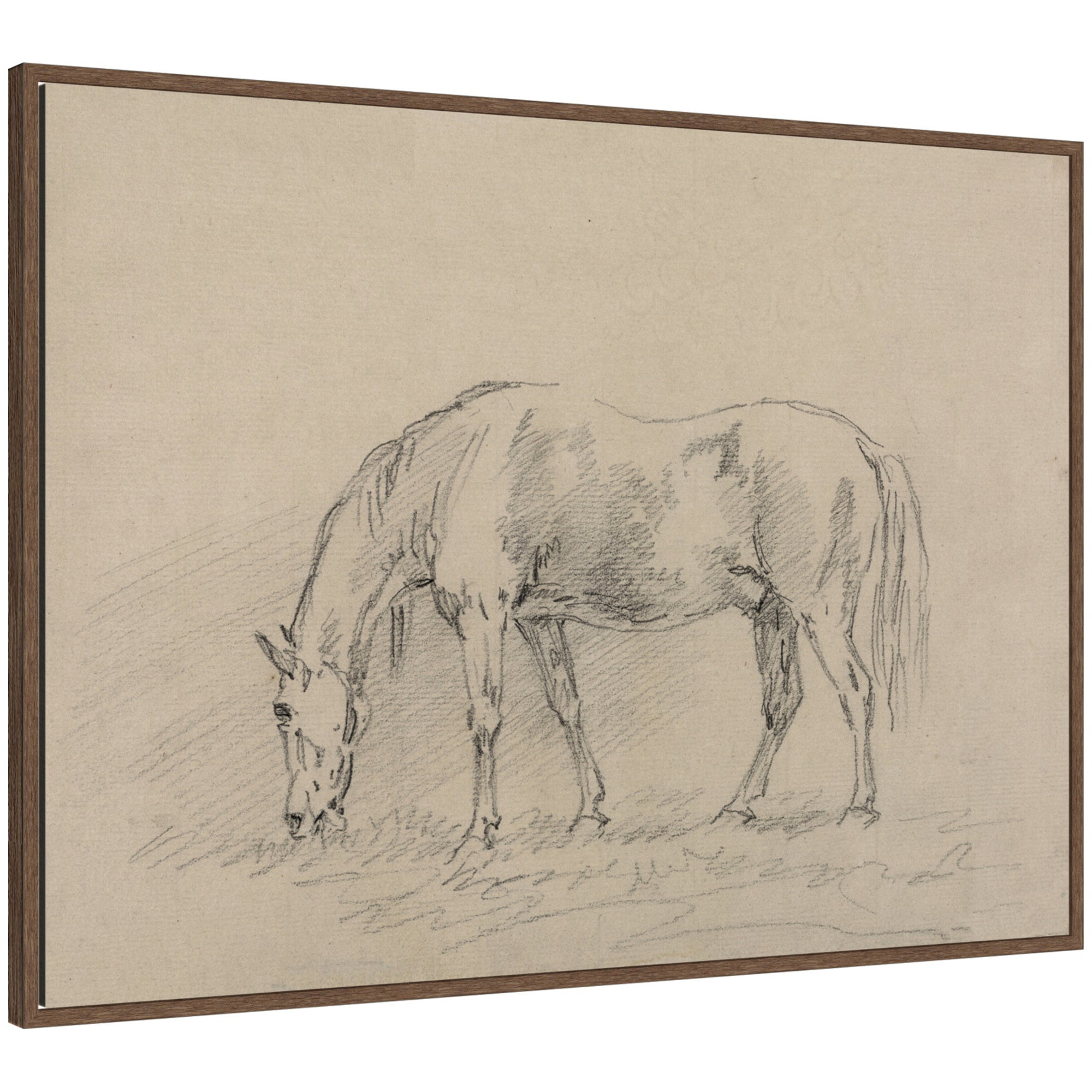 Framed Canvas 38x28 Sylvie Walnut 1