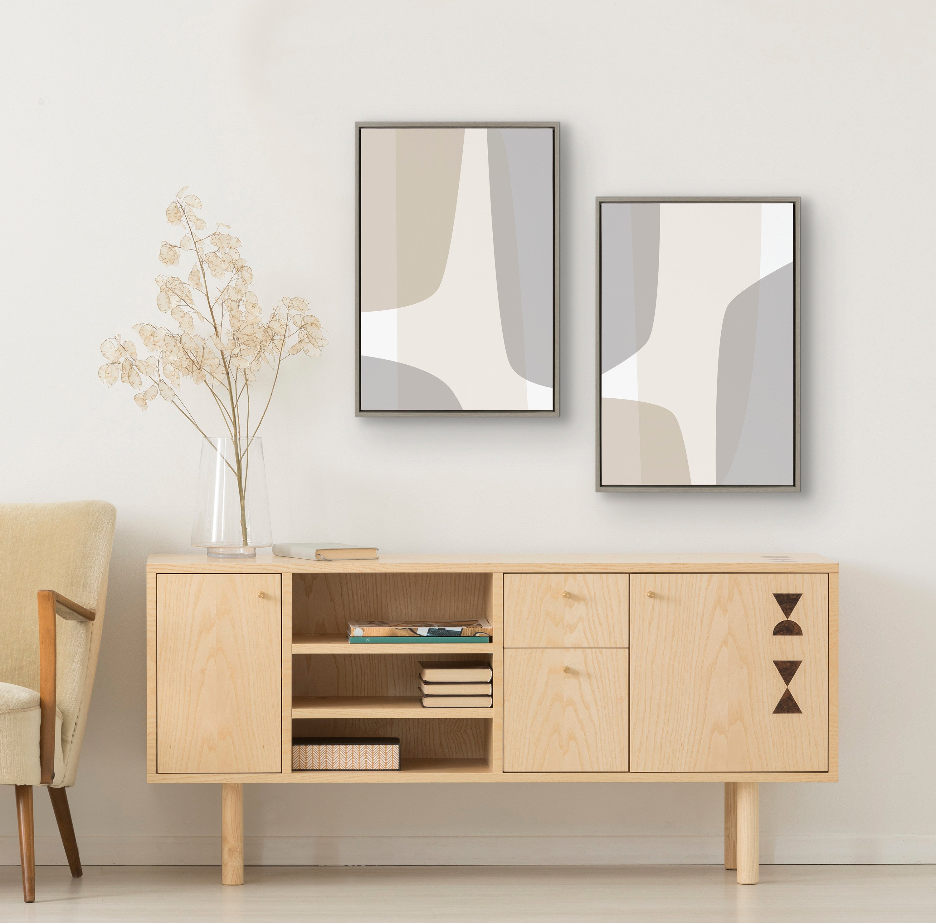 Art Set 2 Piece Set 23x33 Sylvie Graywash 5