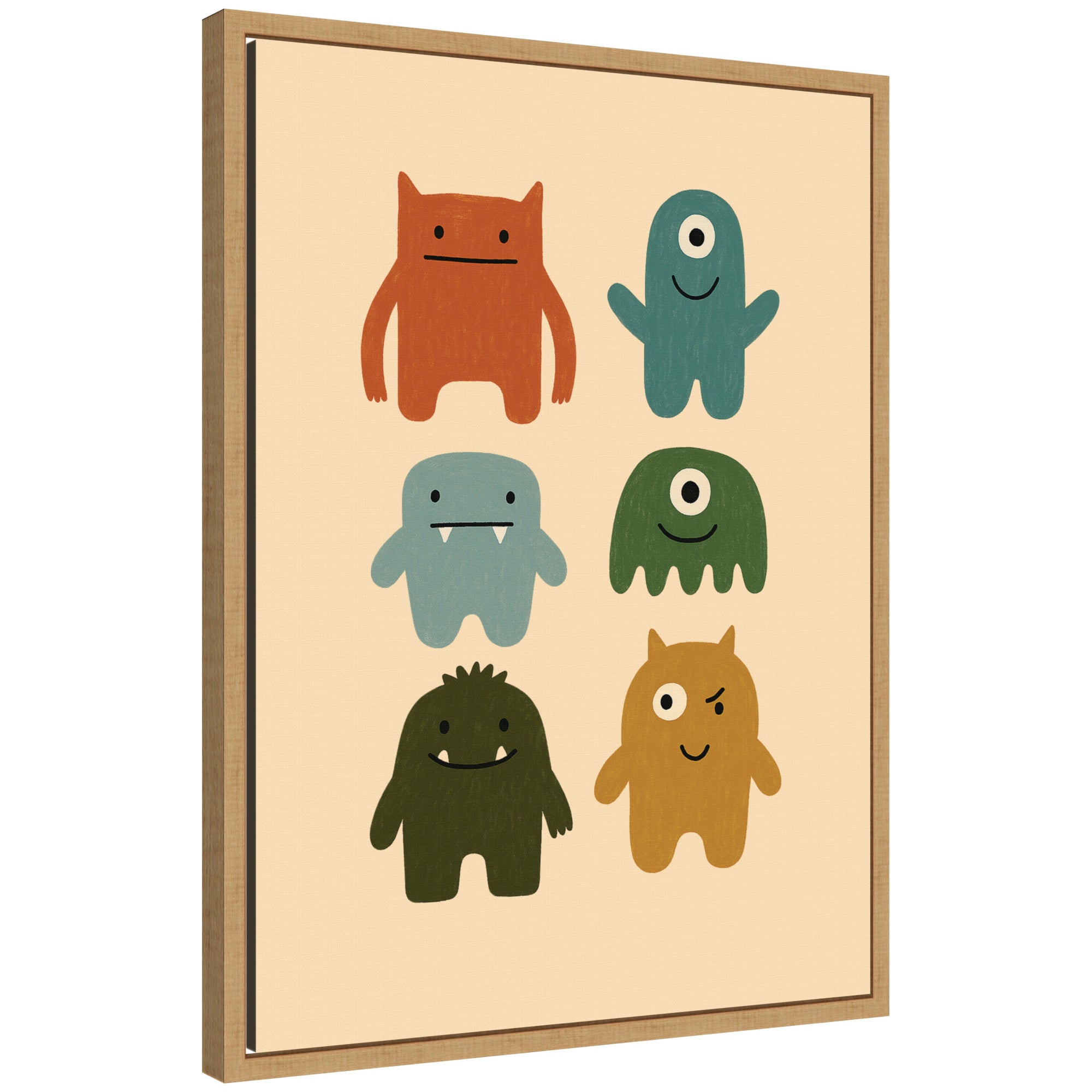 Monster Arts by Laura Moss Framed Canvas Wall Art Print