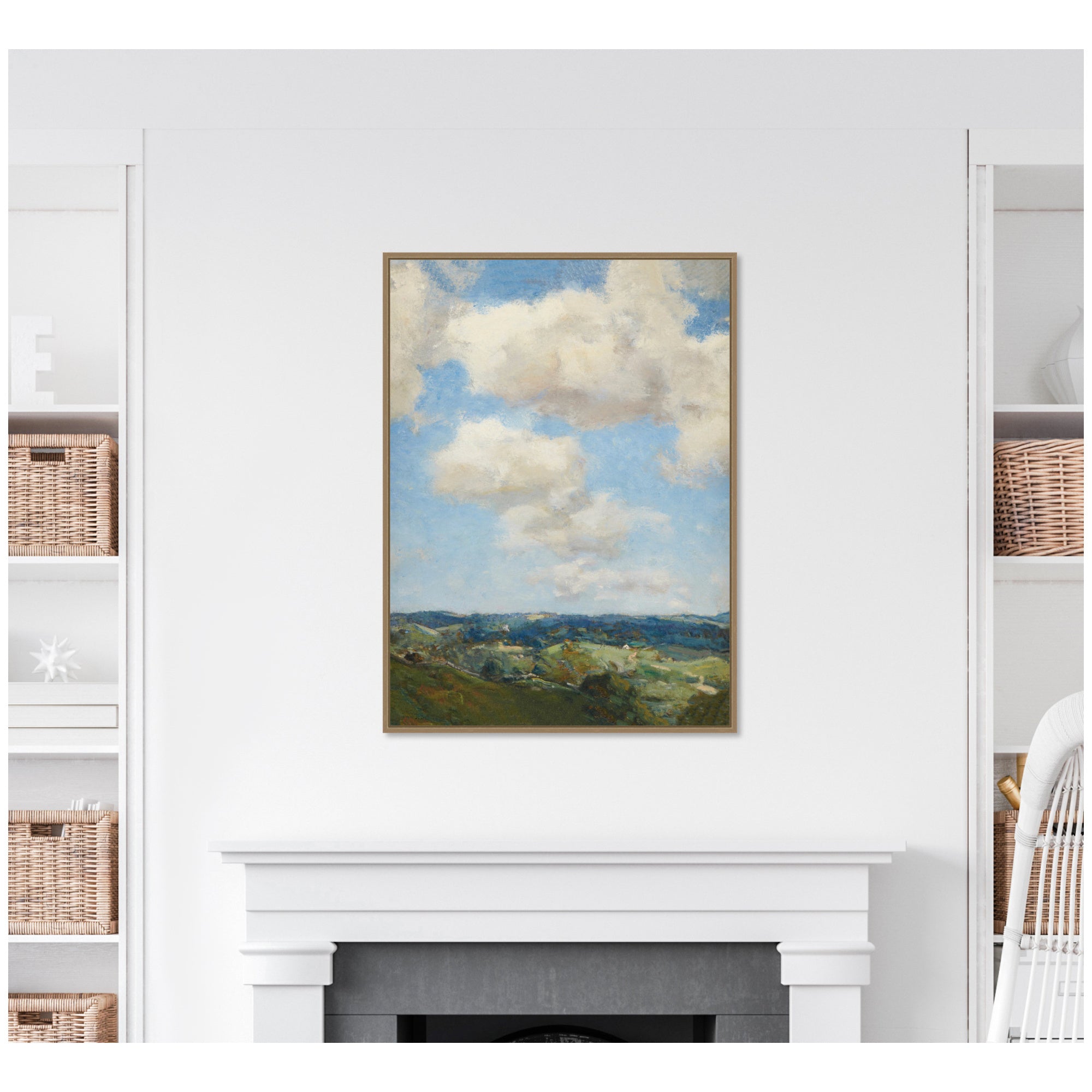 Summer Morning circa 1910 Charles Harold Davis by Nostalgia Prints Framed Canvas Wall Art Print