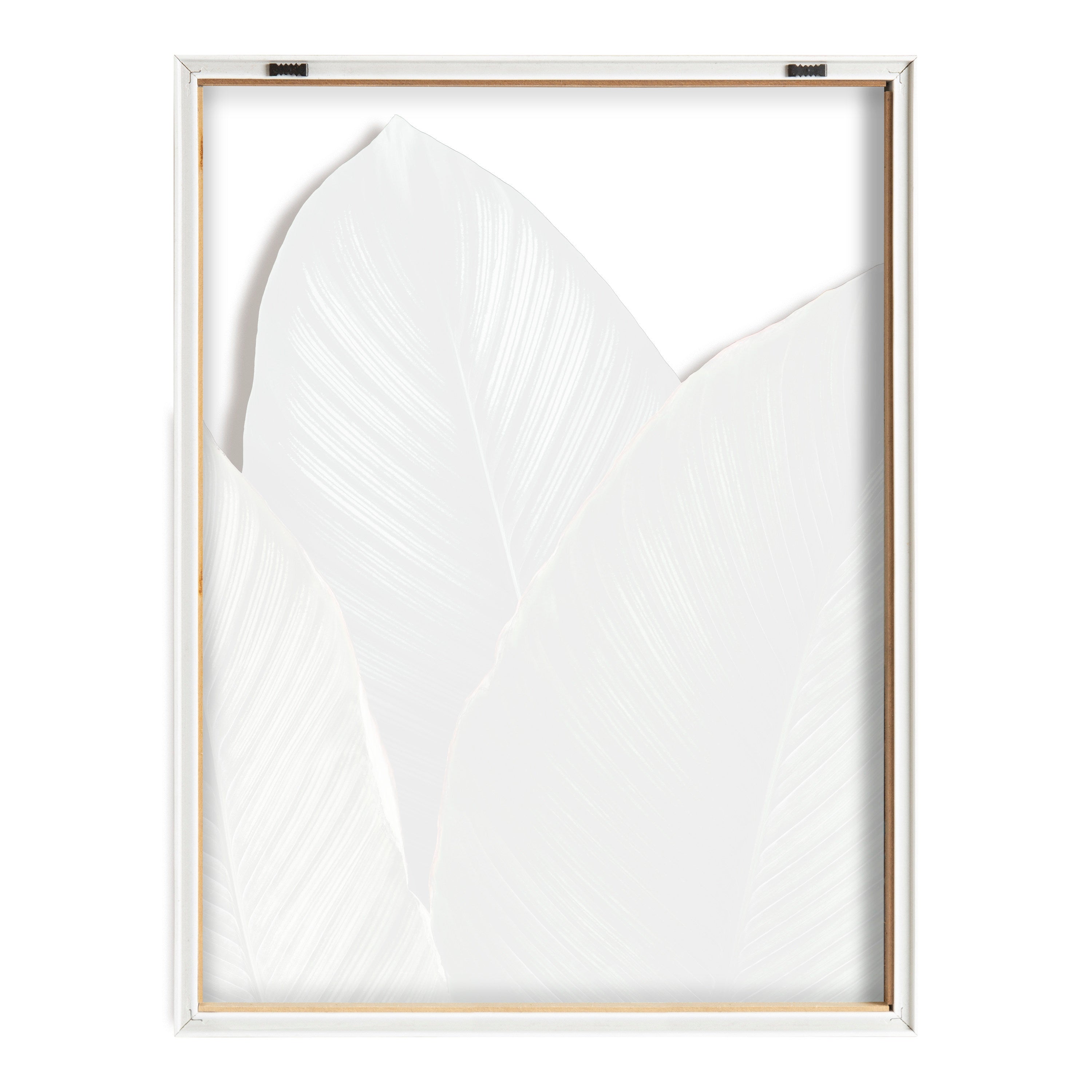 Blake Tropical Palm Leaves Framed Printed Glass by Amy Peterson Art Studio