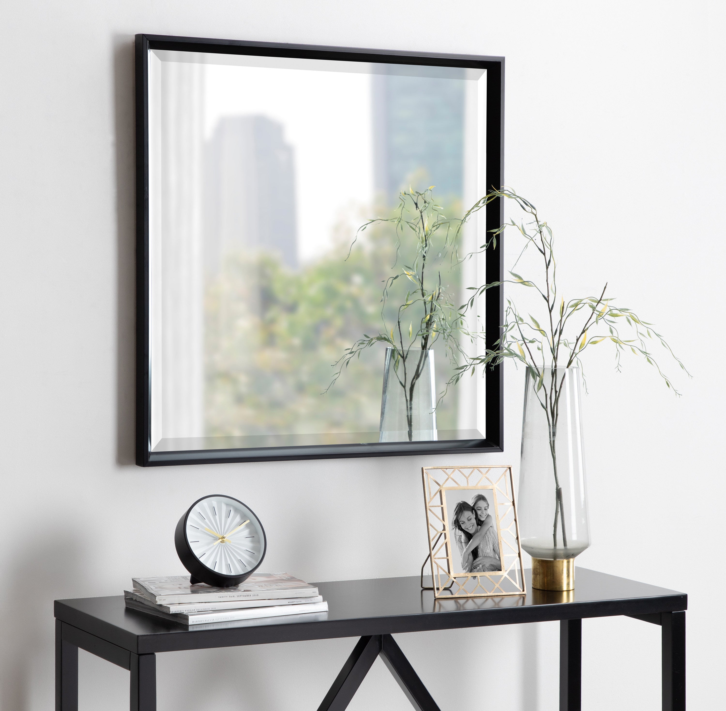 Decorative Wall Mirror Black 29.5x29.5 6