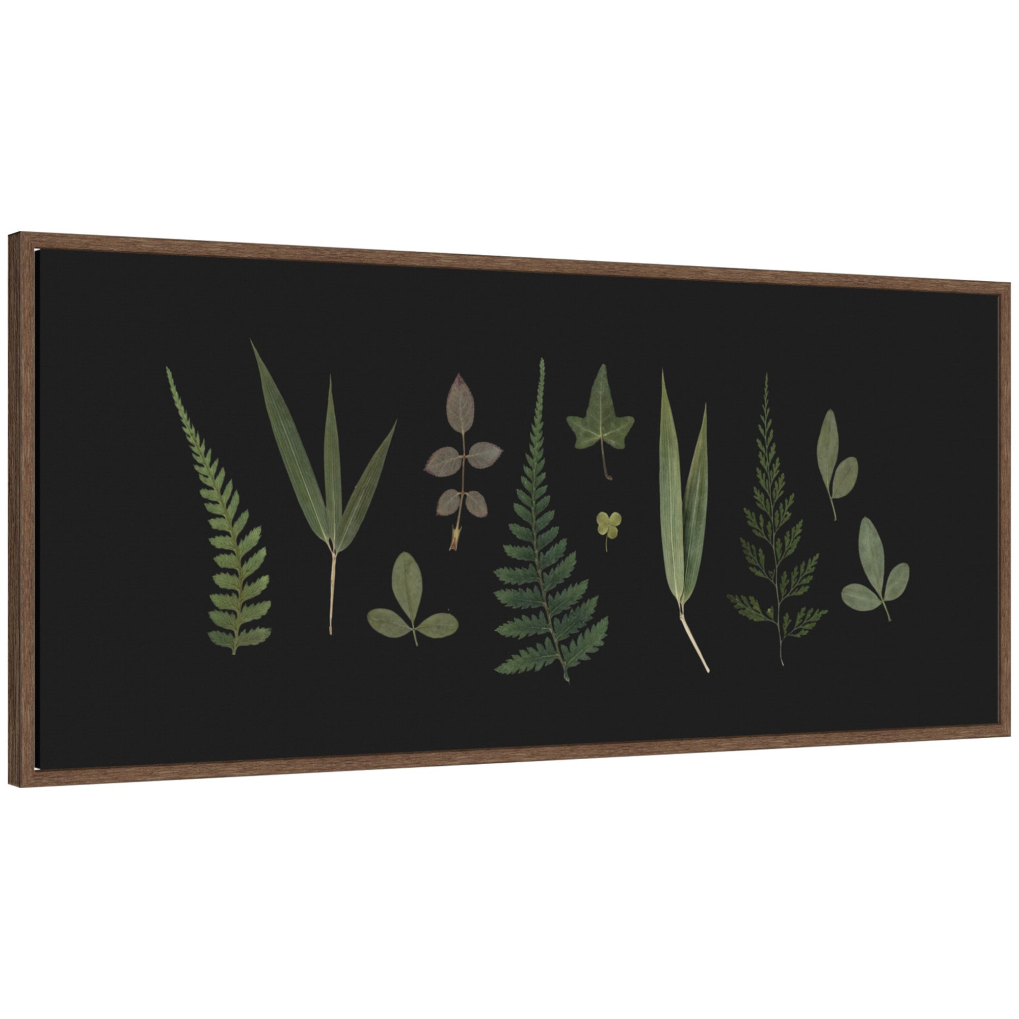 Framed Canvas 40x18 Sylvie Walnut 1