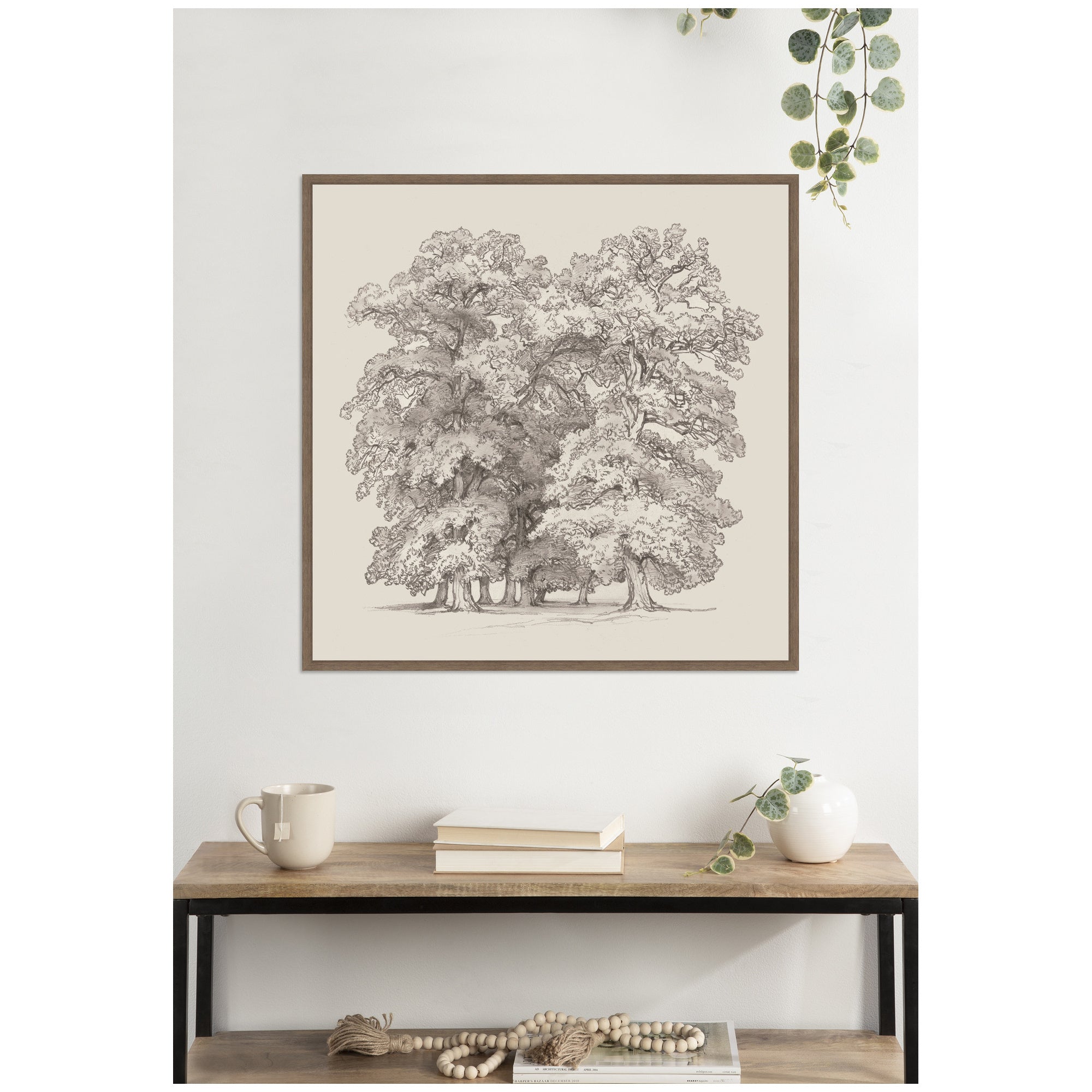 Framed Canvas 30 x 30 Sylvie Walnut 6