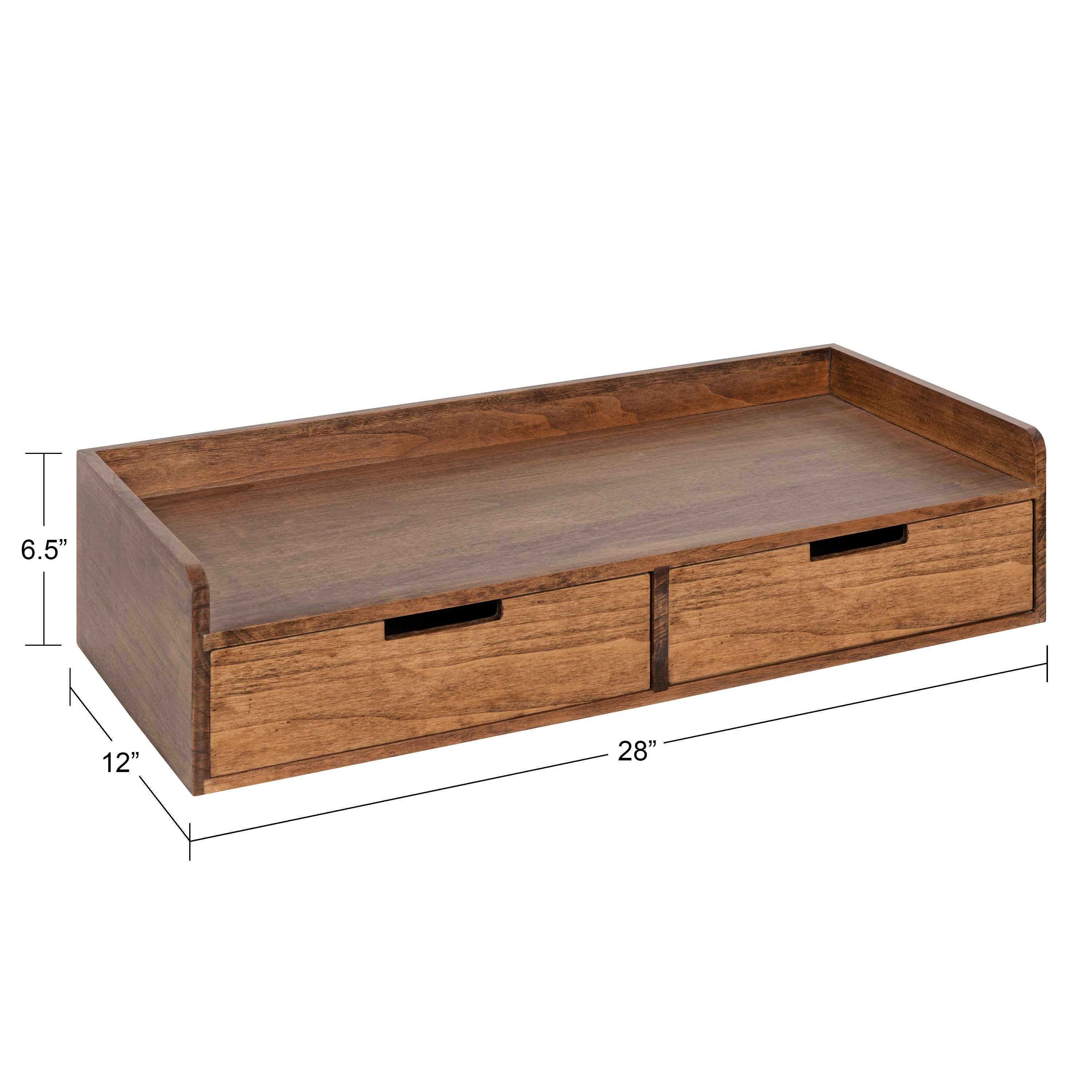 Floating Console Table Rustic Brown 28x12x6.5 2
