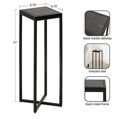 Drink Table Black 7x7x21 2