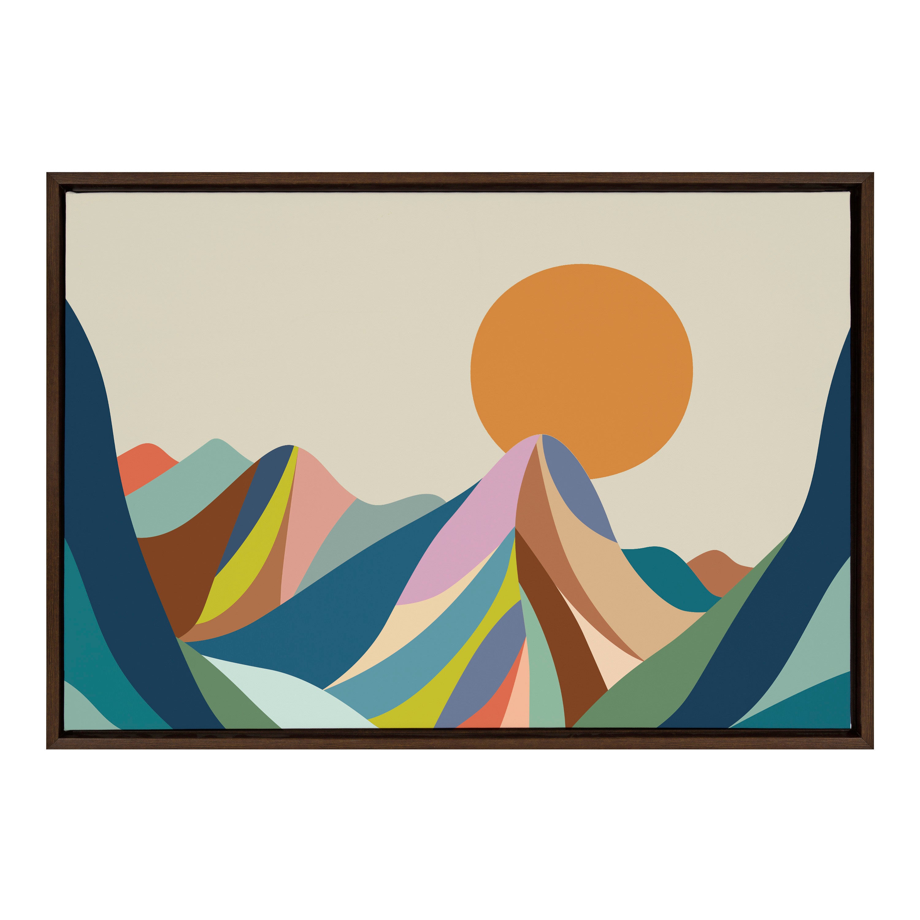 Sylvie Mountains Crop Framed Canvas by Rachel Lee of My Dream Wall