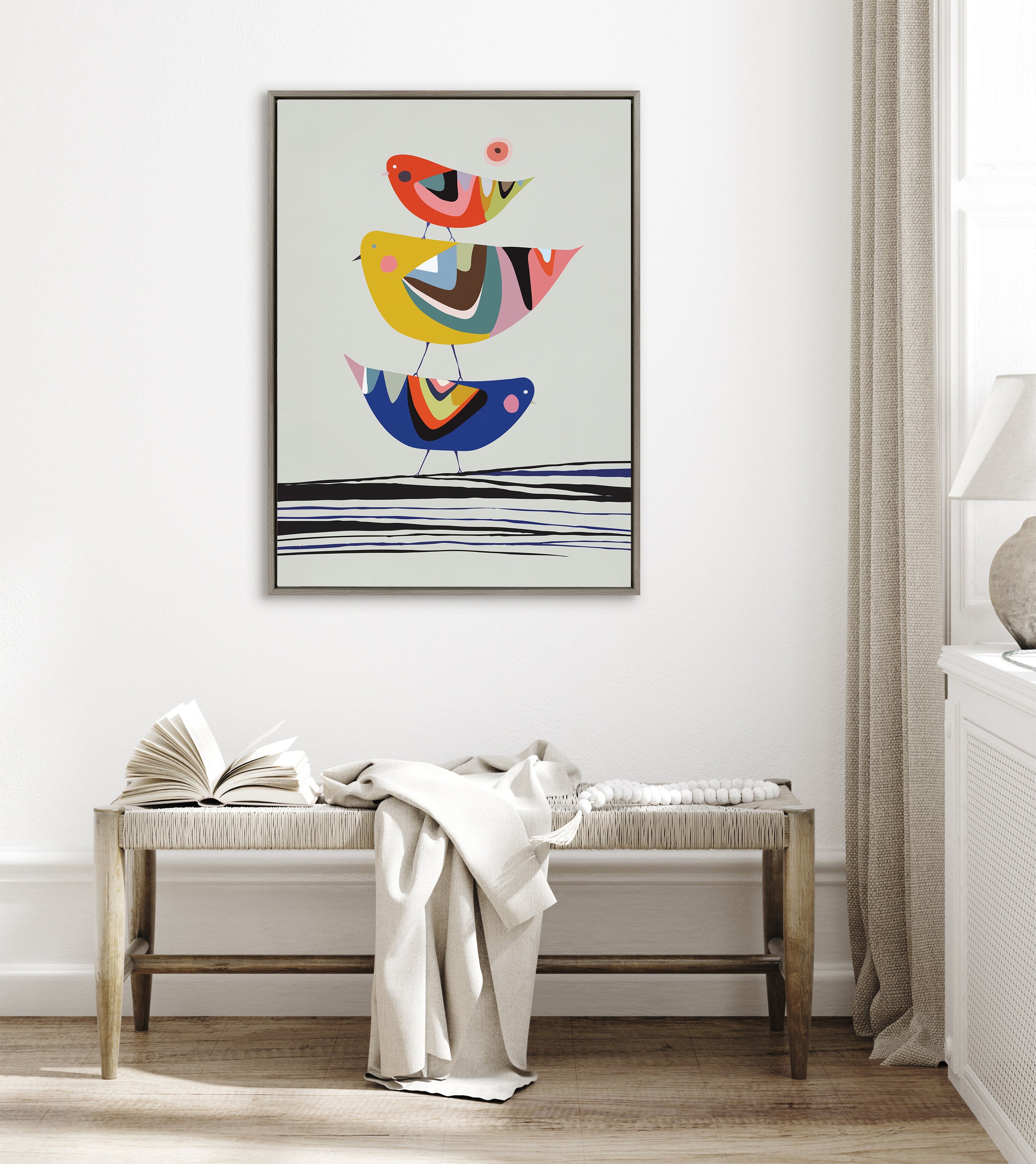 Framed Canvas Sylvie Graywash 31.5x41.5 5