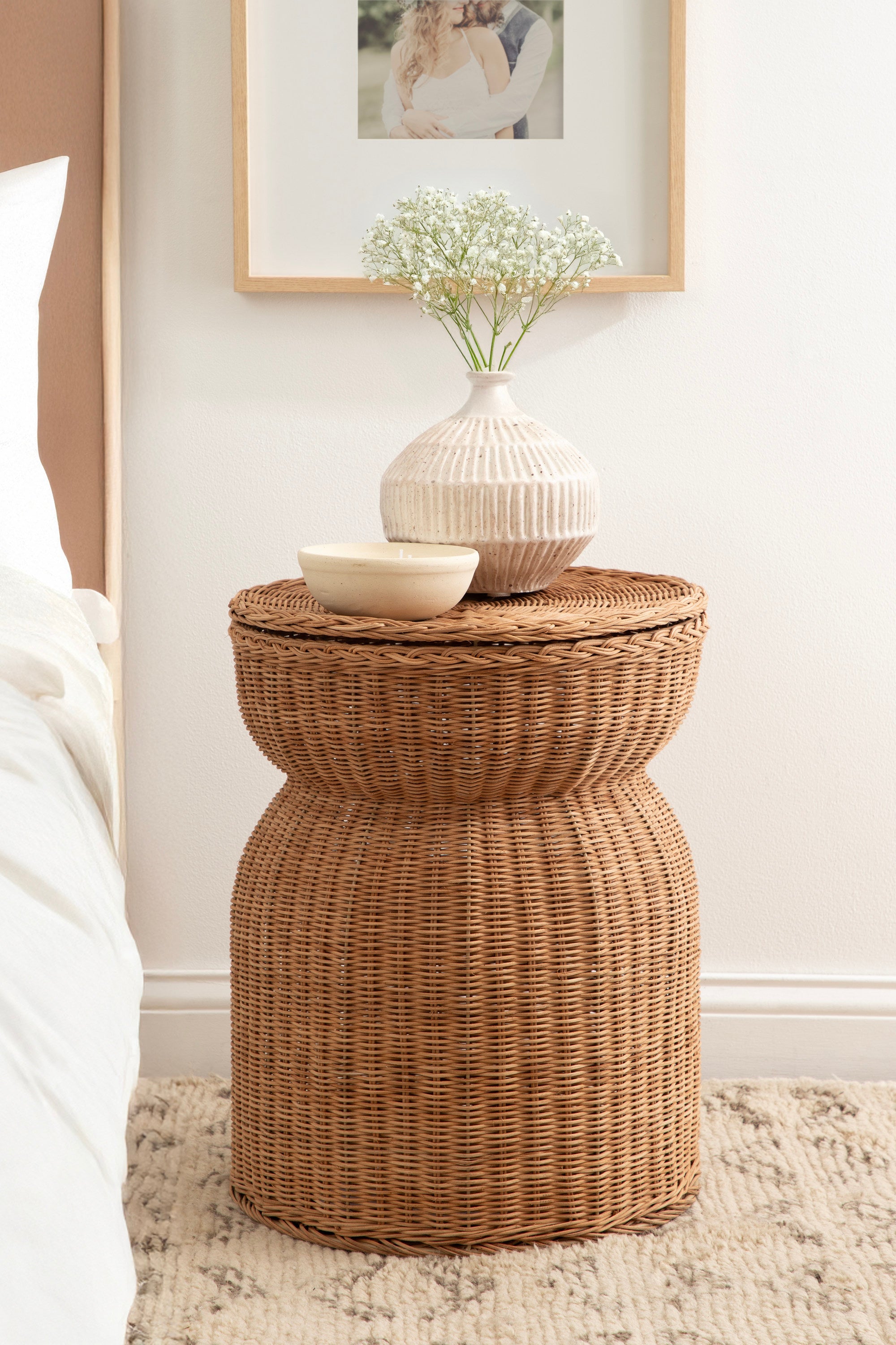 Thatch Rattan Side Table