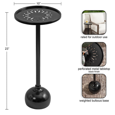 Drink Table Black 10x10x23 2
